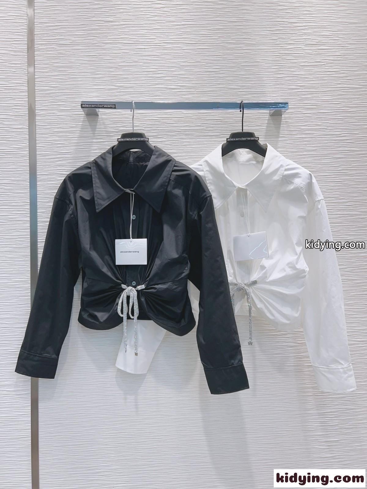 人気 フェミニン クロップド丈 アレキサンダーワング シャツ コピー 長袖 トップス-1