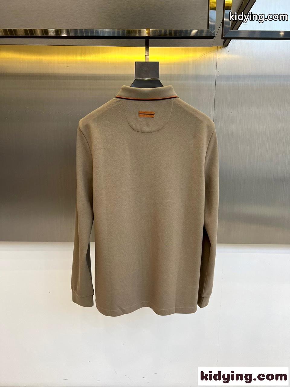 クラシック エルメネジルド・ゼニア Tシャツ コピー 洗練された 長袖 ポロシャツ-3