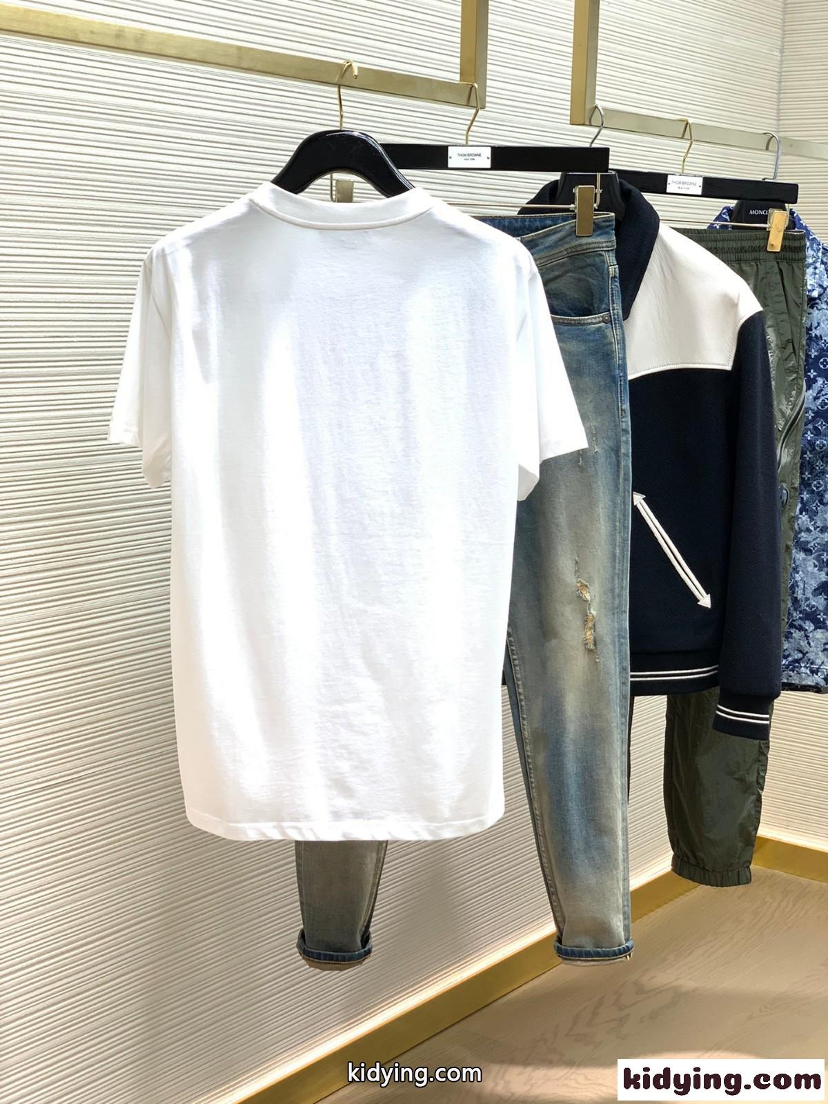 シンプル DGメタリックロゴ コットン 半袖 ドルチェ&ガッバーナ Tシャツ コピー ホワイト-4