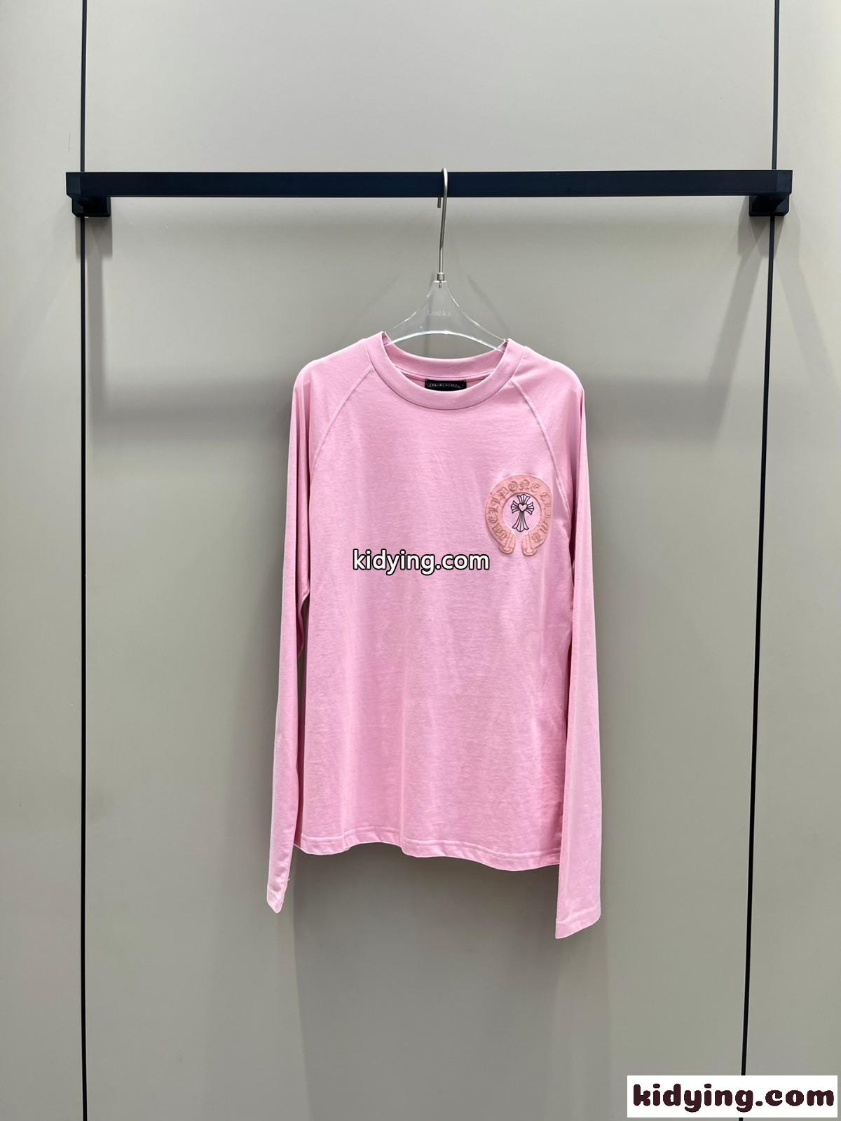 シンプル おしゃれ クルーネック ロゴ 長袖Tシャツ クロムハーツ Tシャツ コピー-4