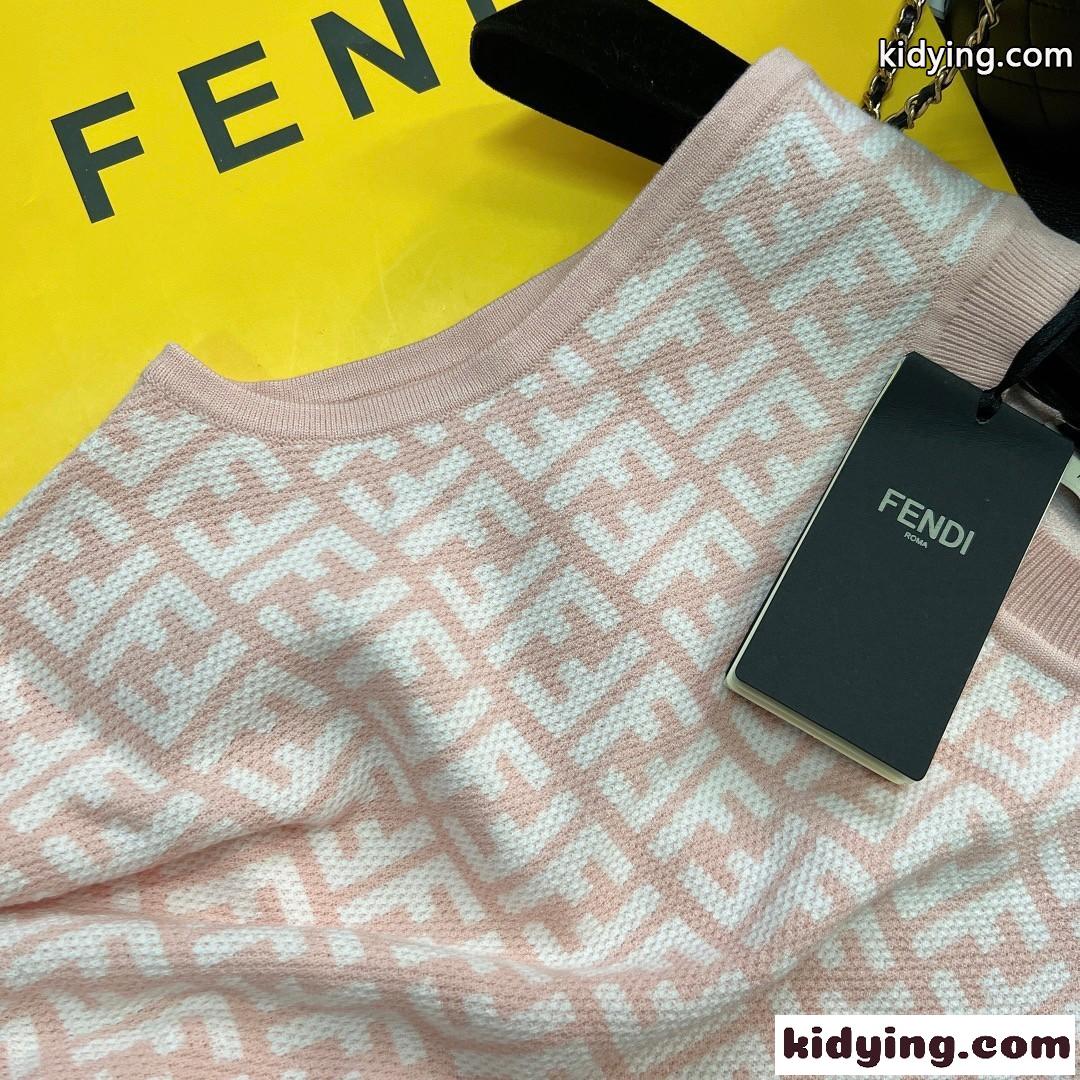 フェミニン ノースリーブ フェンディ ワンピース コピー レディース 美ライン ニットワンピース-3