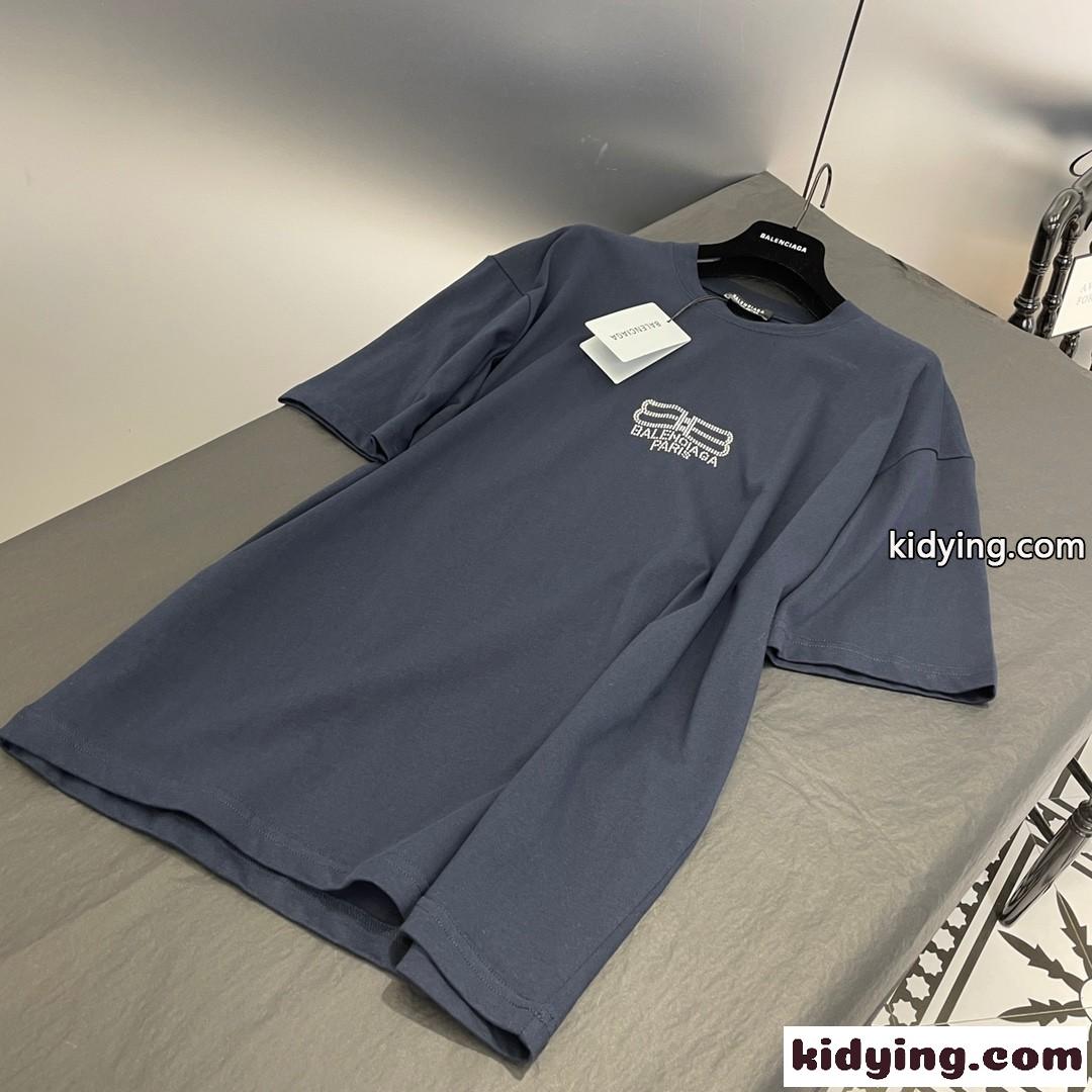 男女兼用 カジュアル お洒落 ゆったり バレンシアガ 半袖tシャツ コピー 体型カバー トップス-3