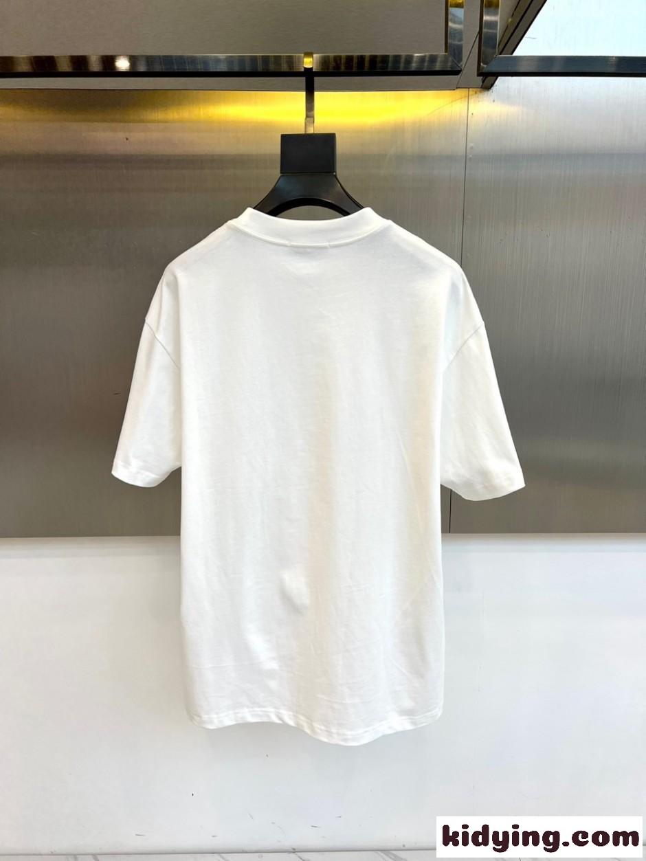 カジュアル ロゴ 半袖Tシャツ モンクレール Tシャツ 偽物 クルーネック ホワイト-4