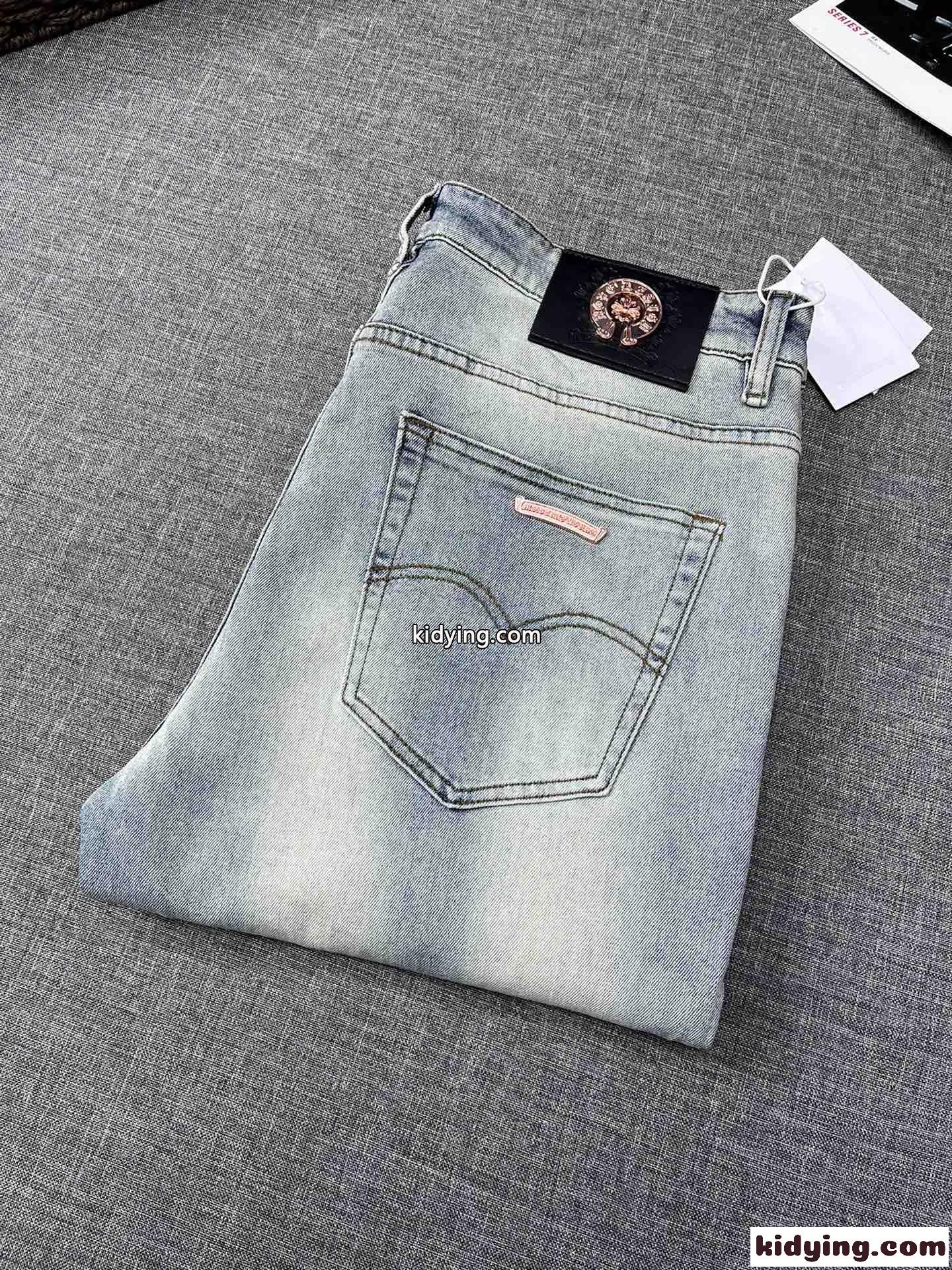 定番 合わせやすい スリム デニムパンツ クロムハーツ ジーンズ コピー メンズ-0