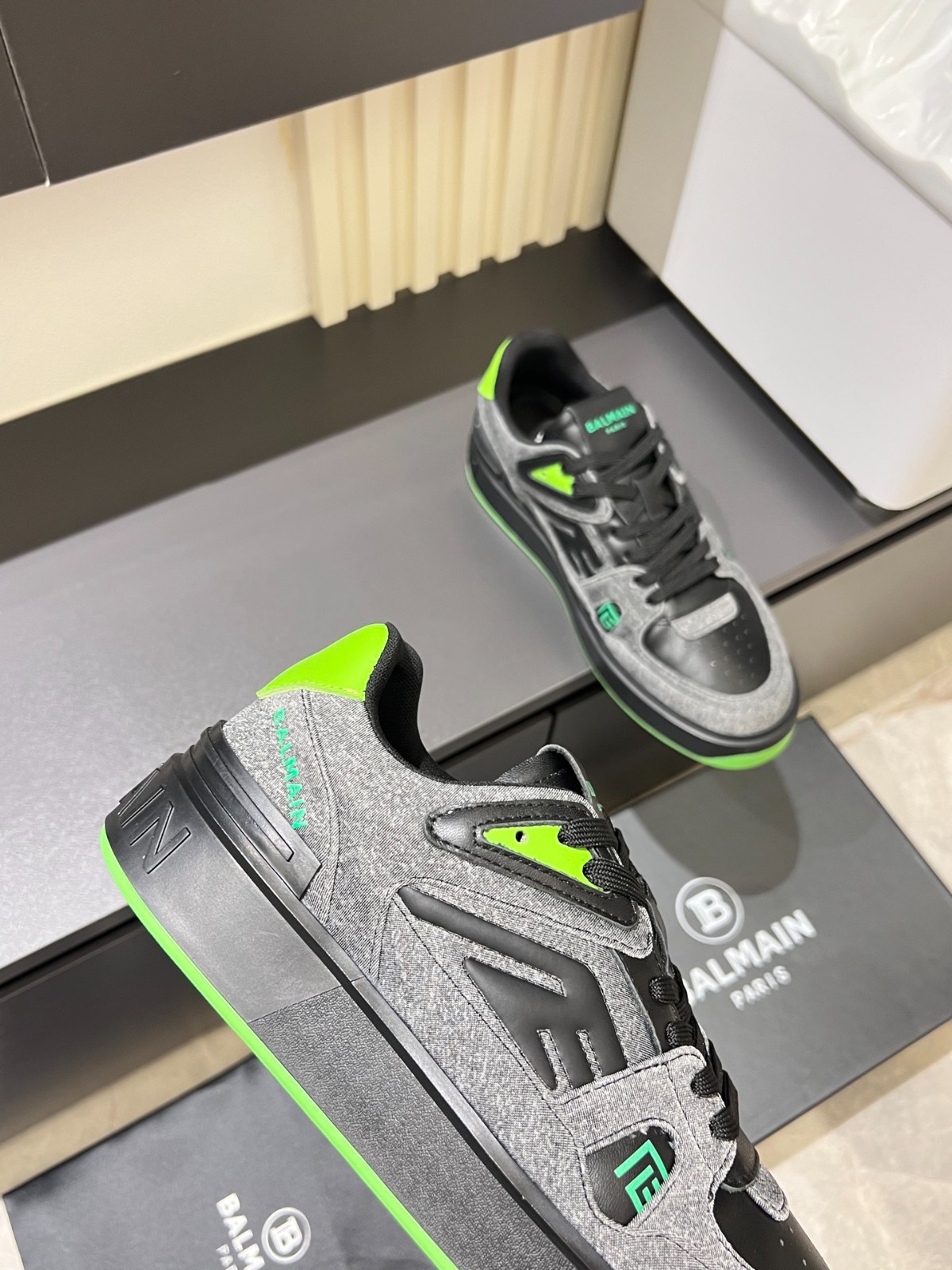 人気 定番 カジュアル バルマン B-Court Skate スニーカー コピー メンズシューズ-3