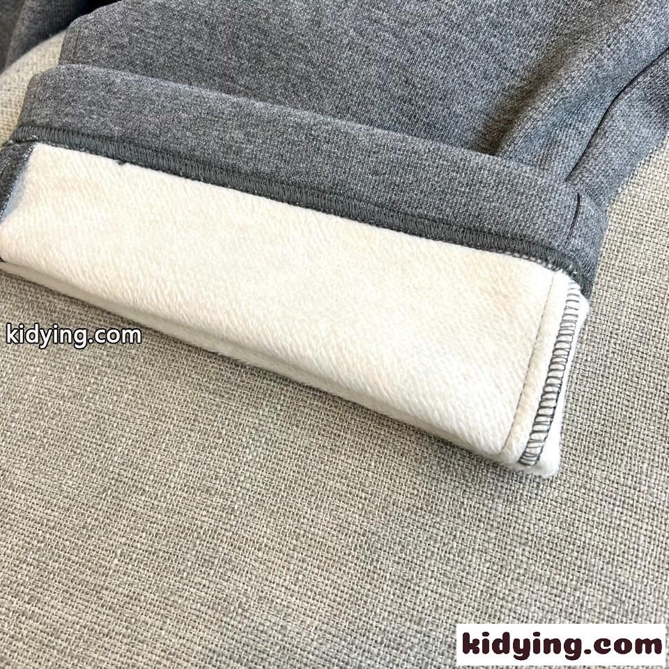 秋冬 裏起毛 スウェットパンツ クリスチャン・ディオール パンツ 偽物 ロゴ刺繍 グレー-4