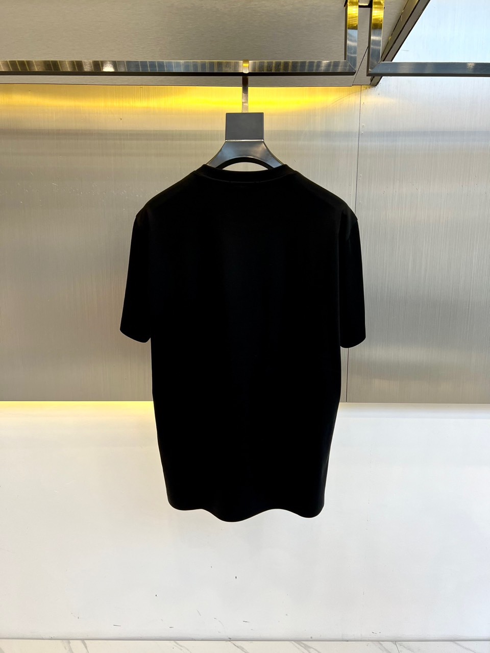 ラインストーンロゴ 半袖Tシャツ ヴェルサーチェ Tシャツ 偽物 ブラック-4