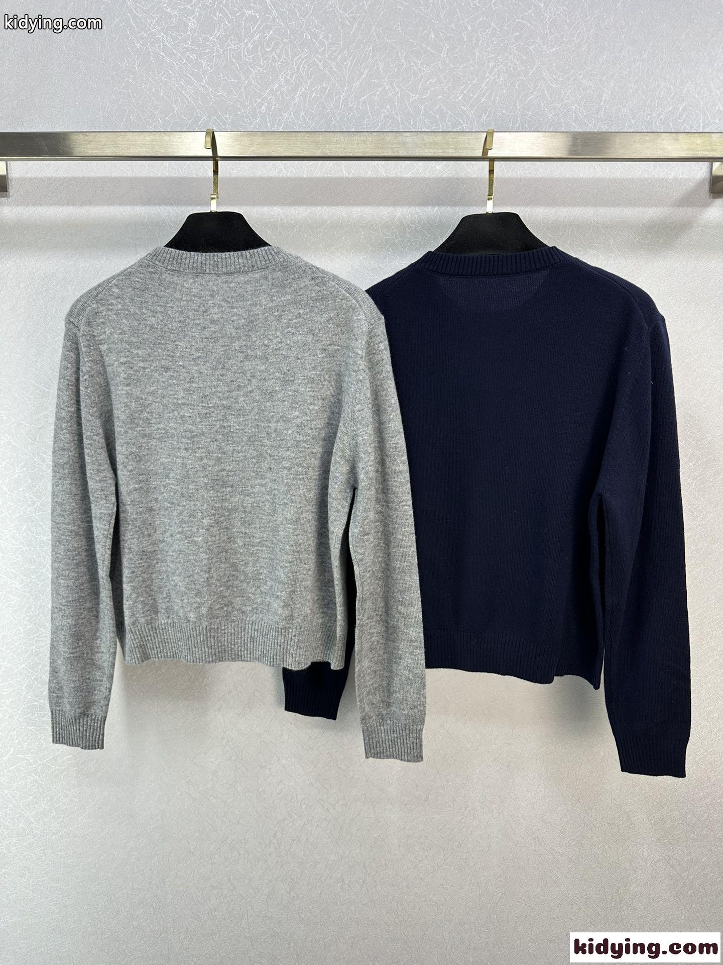 定番 人気 カシミヤ＆ウール クルーネック プラダ セーター コピー レディース-4