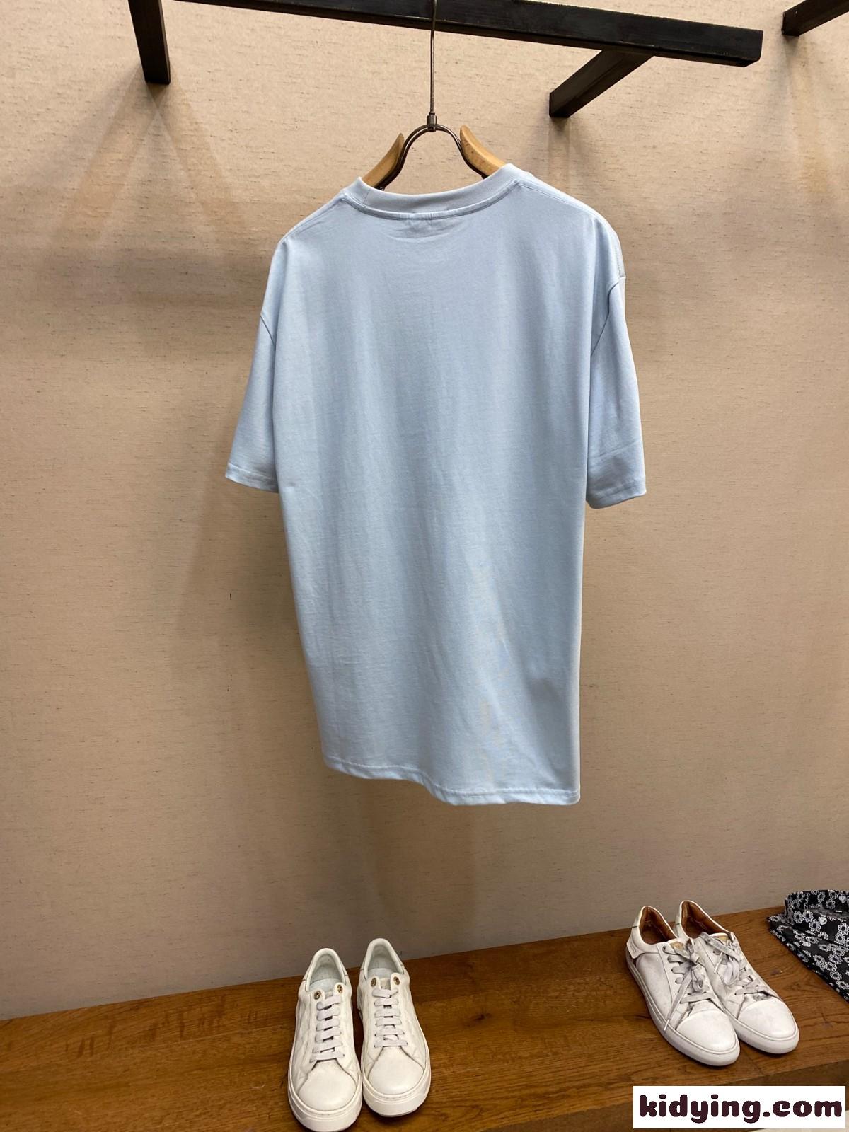 クリスチャン・ディオール Tシャツ コピー DIOR AND HYLTON NEL Tシャツ ブルー-1