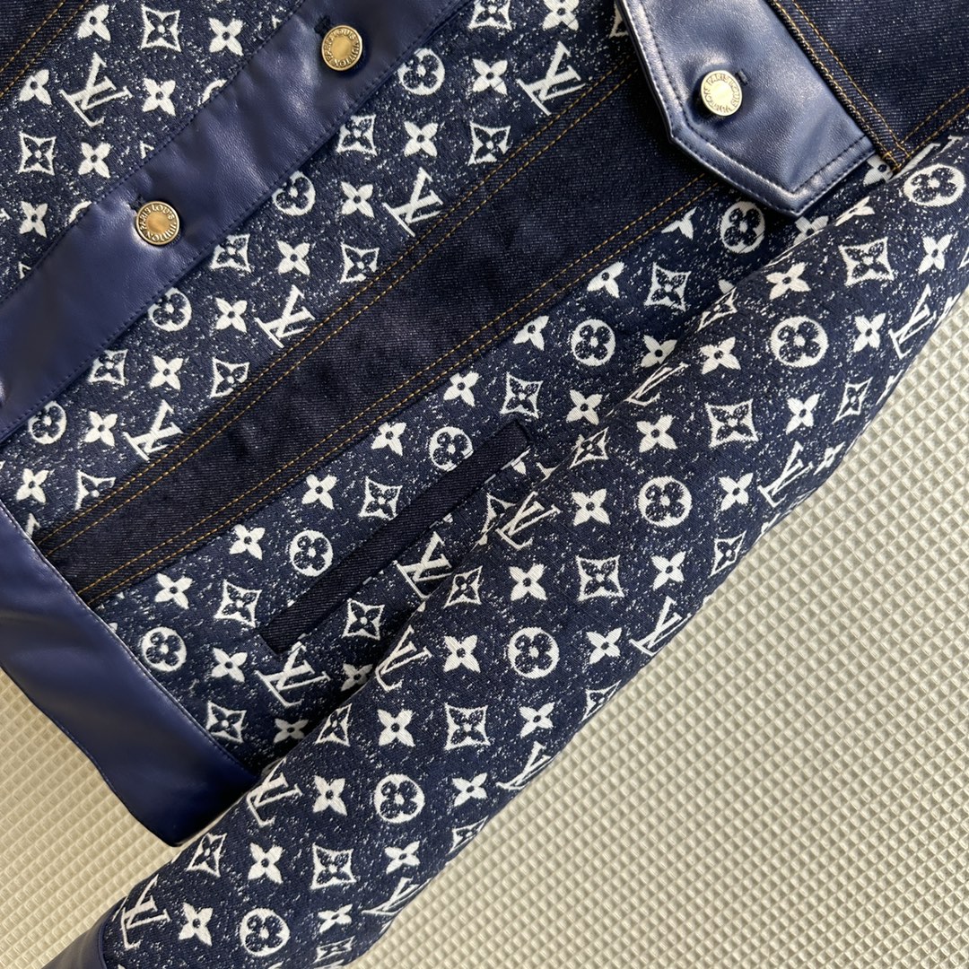 24AW LVNight 人気モノグラムデニムジャケット ルイヴィトン ジャケット 偽物-1