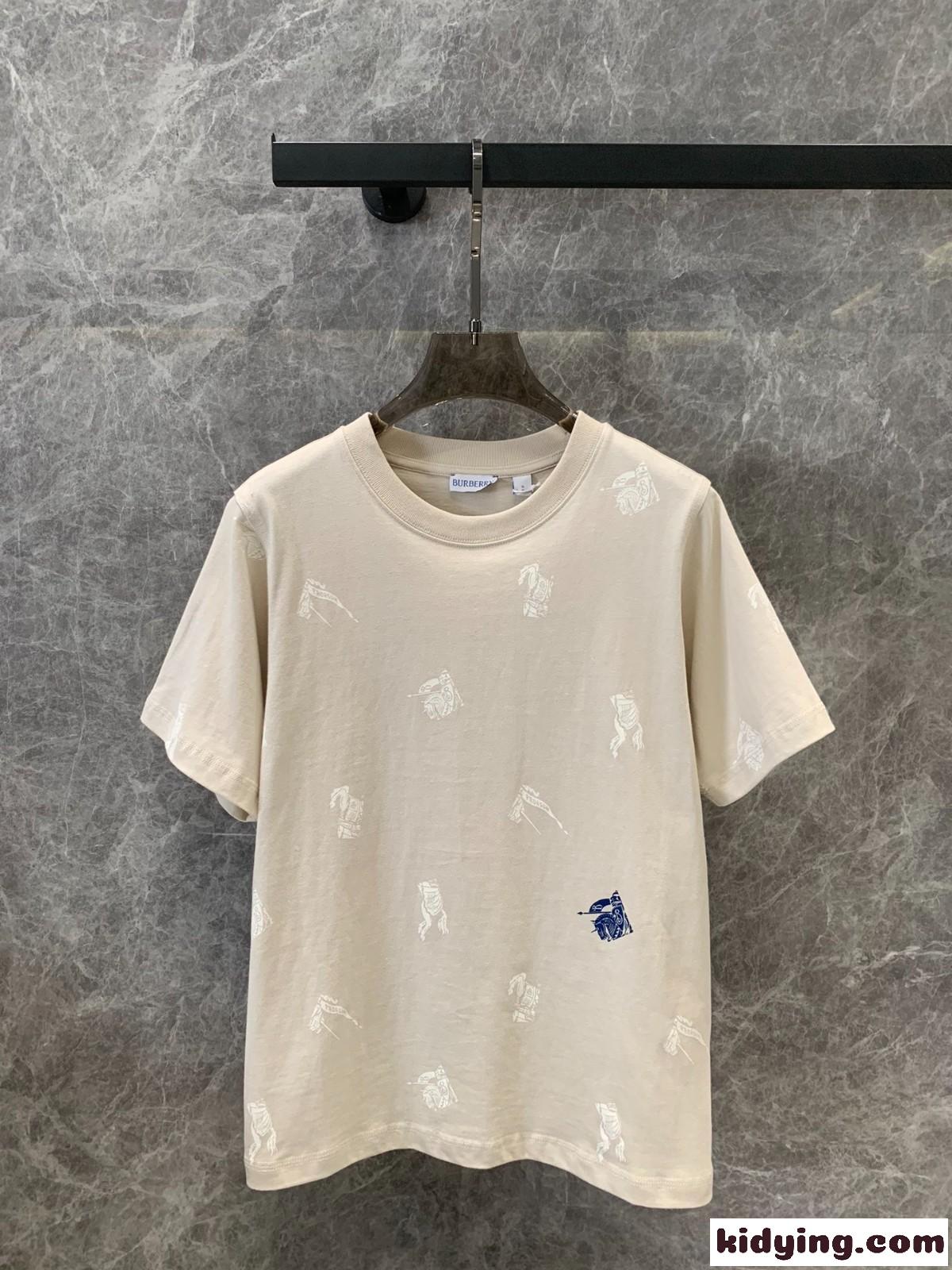 EKD コットンTシャツ バーバリー Tシャツ コピー 半袖 トップス ベージュ-0