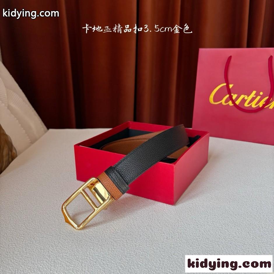 カルティエ ベルト スーパーコピー シンプル 上品 バックル リバーシブル-1