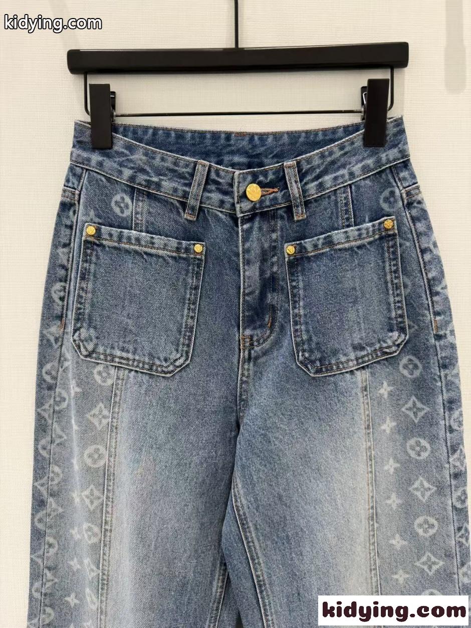モノグラム デニムパンツ ルイ・ヴィトン ジーンズ コピー レディース-2