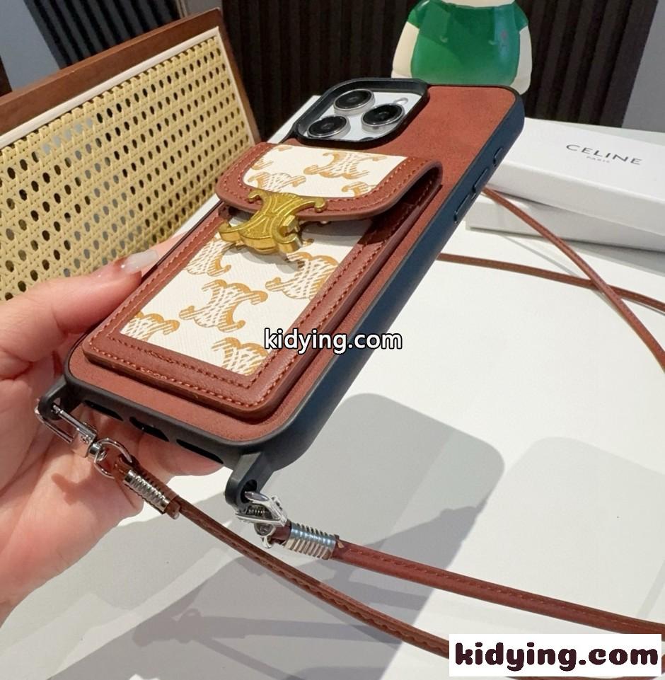 ストラップ付き トリオンフ  iPhoneケース セリーヌ アイフォンケース 偽物-2