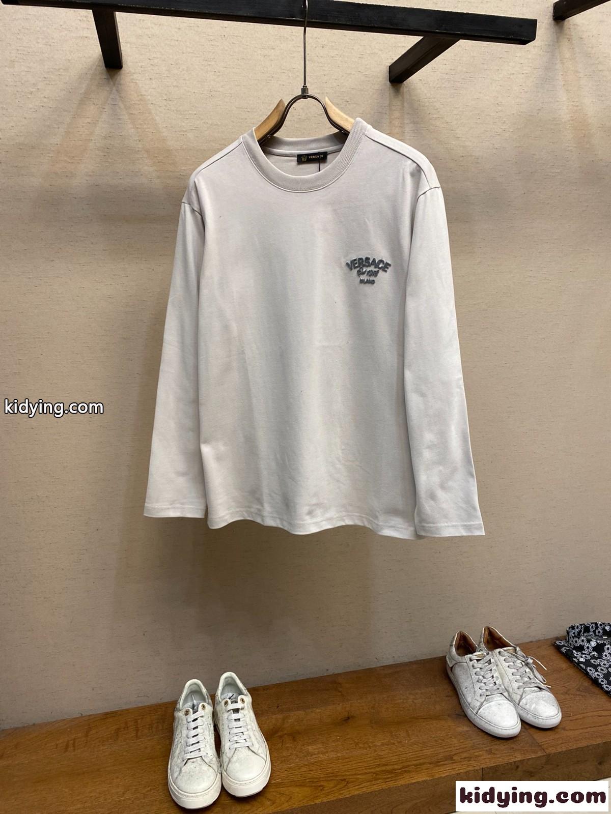 カジュアル ヴェルサーチェ Tシャツ コピー コットン 長袖Tシャツ ユニセックス-0