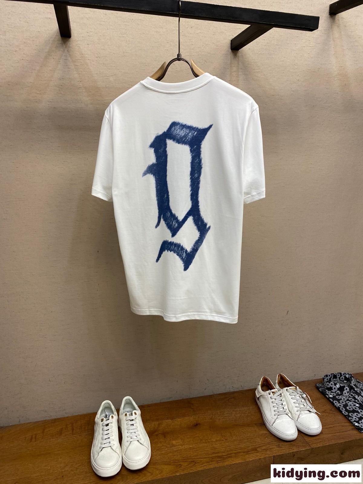 ジバンシィ Tシャツ 偽物 Love プリント クルーネック コットン 半袖Tシャツ ホワイト-1