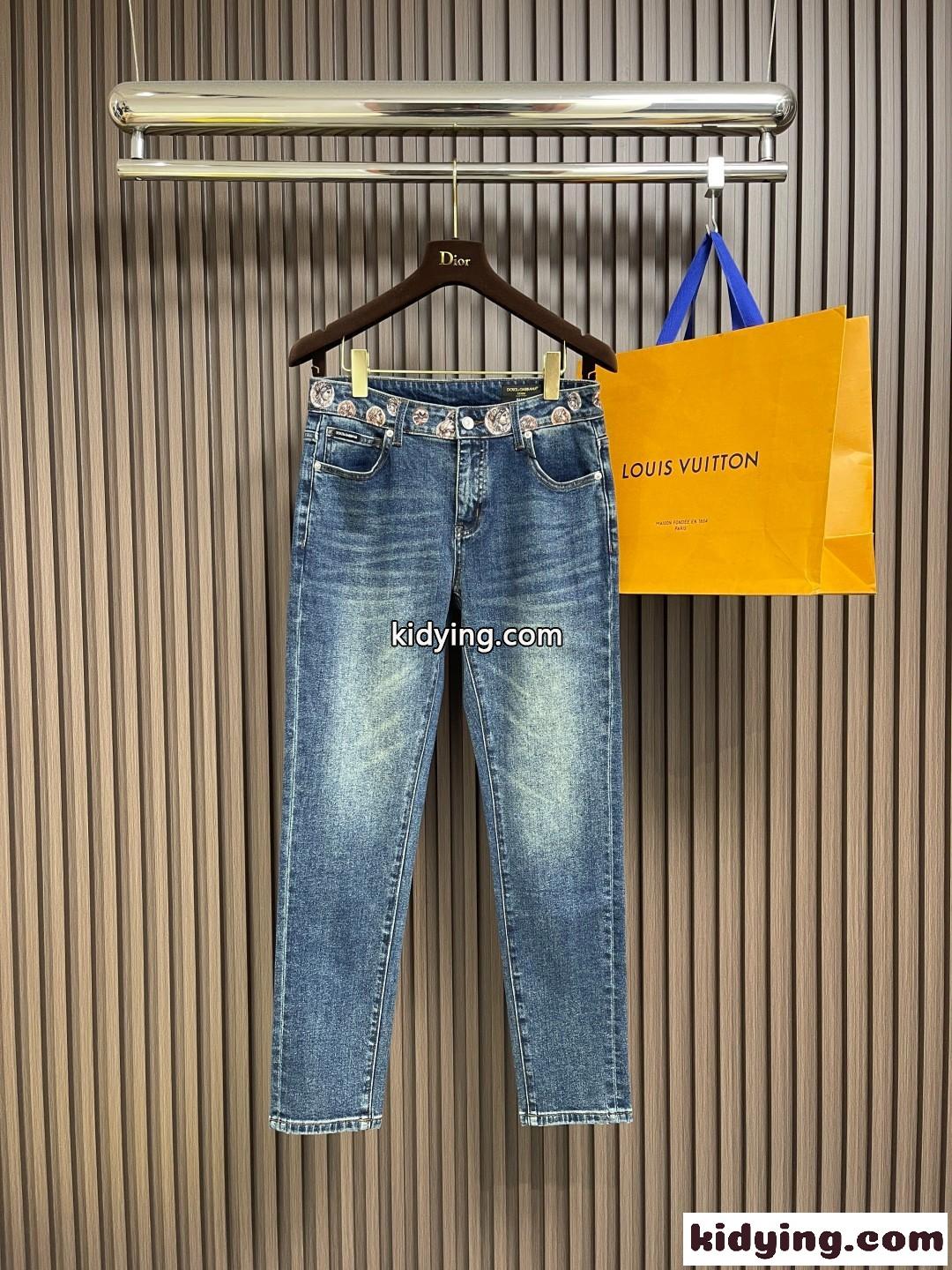 ドルチェ&ガッバーナ ジーンズ 偽物 カジュアル 合わせやすい デニムパンツ-0