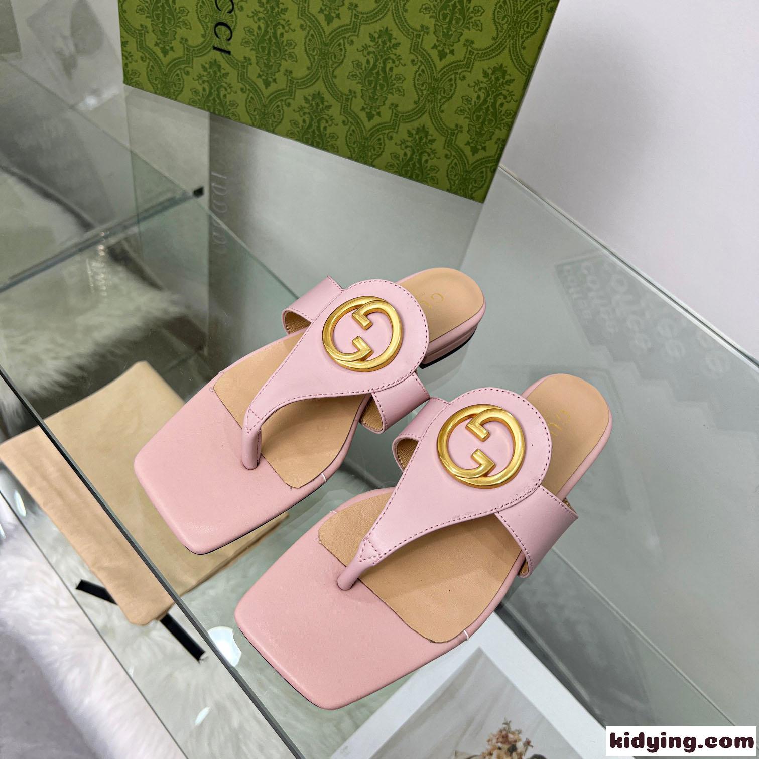 GUCCI グッチ ブロンディ トングサンダル スーパーコピー レディース ピンク-0