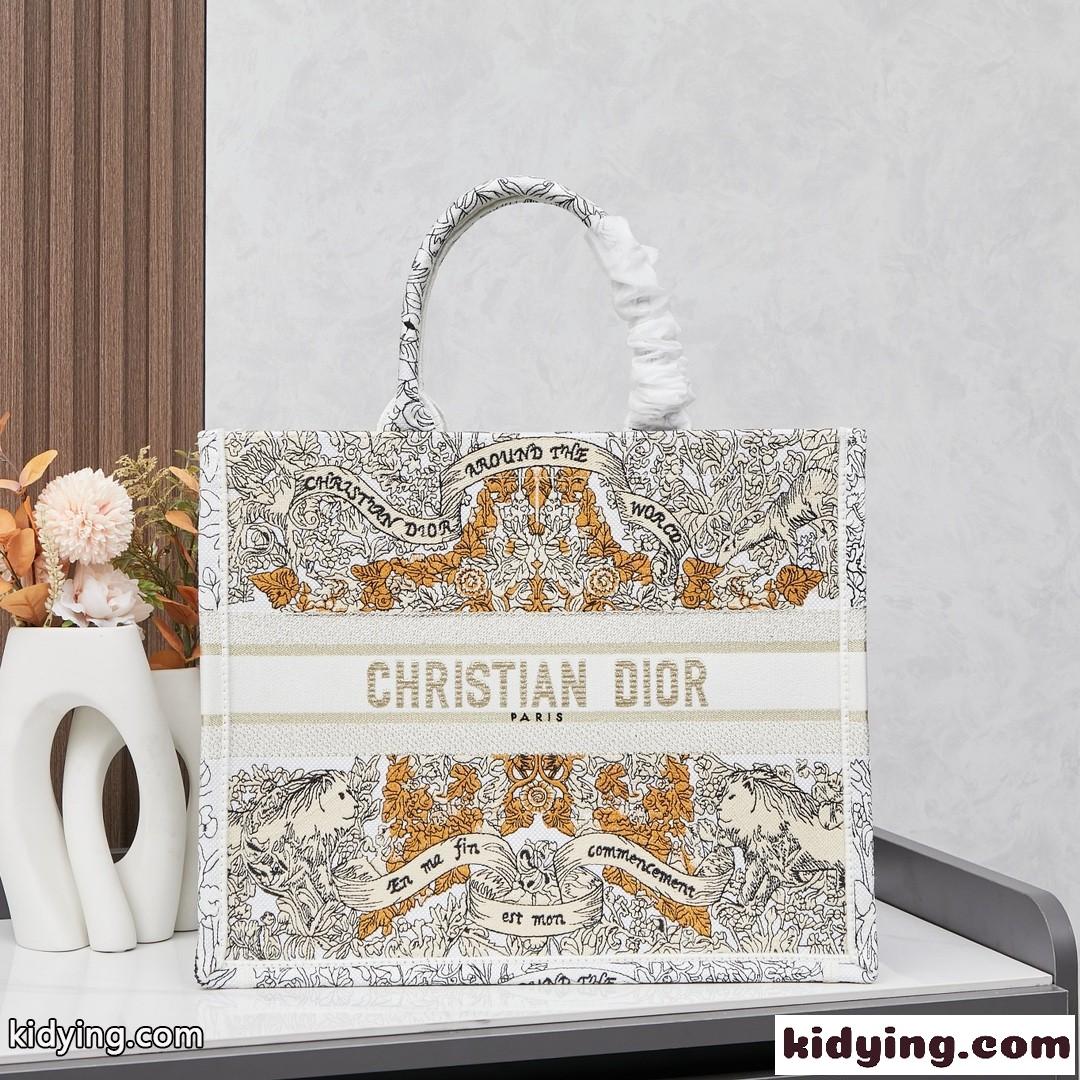 ラージ Dior Around the World エンブロイダリー ブックトート クリスチャン・ディオール バッグ コピー-2