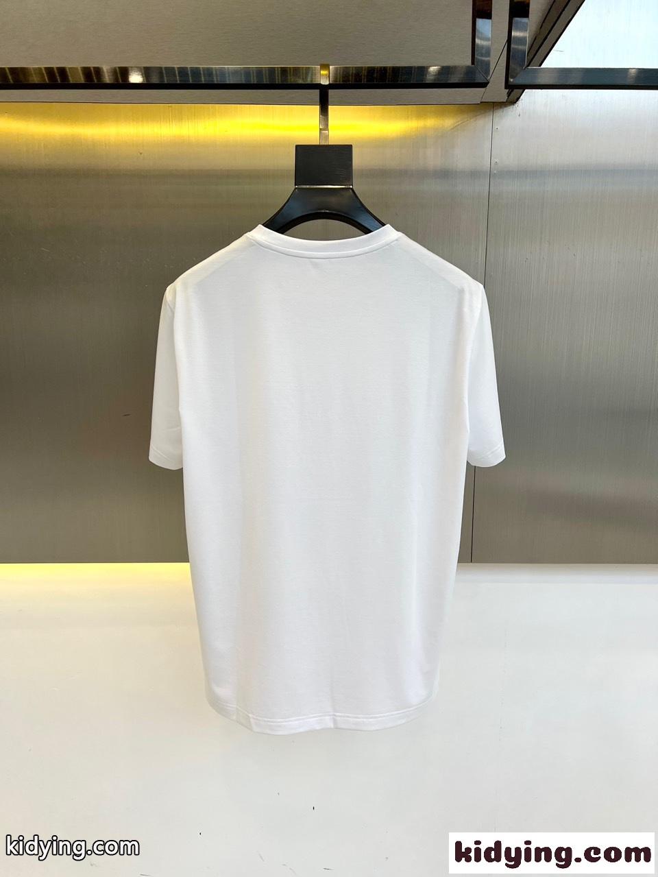ベーシック ロゴプリント 半袖Tシャツ ヴェルサーチェ Tシャツ 偽物 コットン ホワイト-1