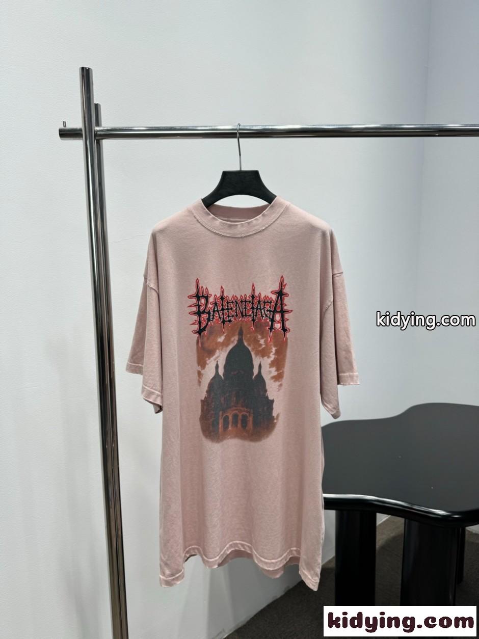 バレンシアガ Tシャツ 偽物 ユニセックス スタイリッシュ オーバーサイズ 半袖Tシャツ-1