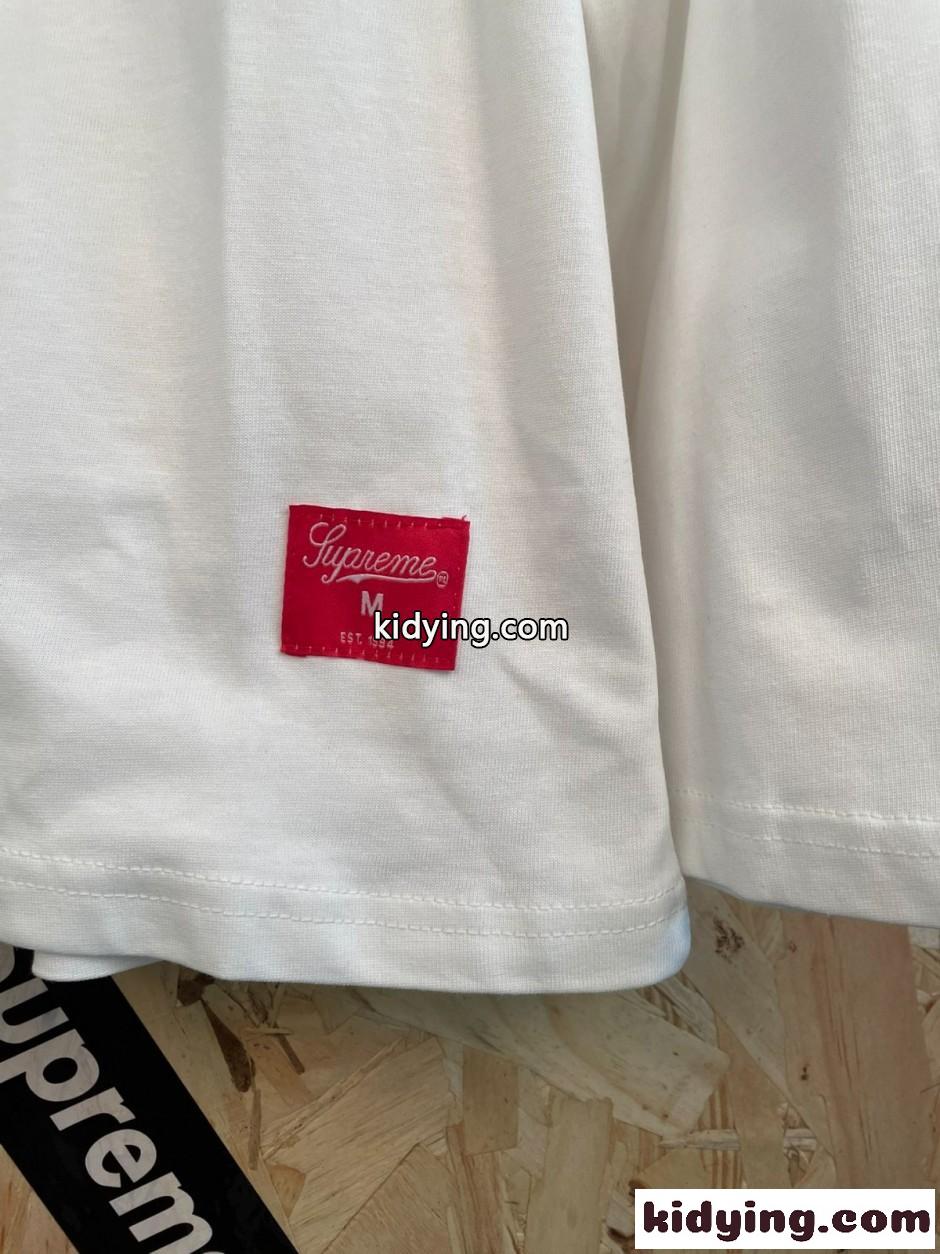 シュプリーム Tシャツ 偽物 ナンバリングプリント ロングスリーブ Tシャツ ホワイト-3