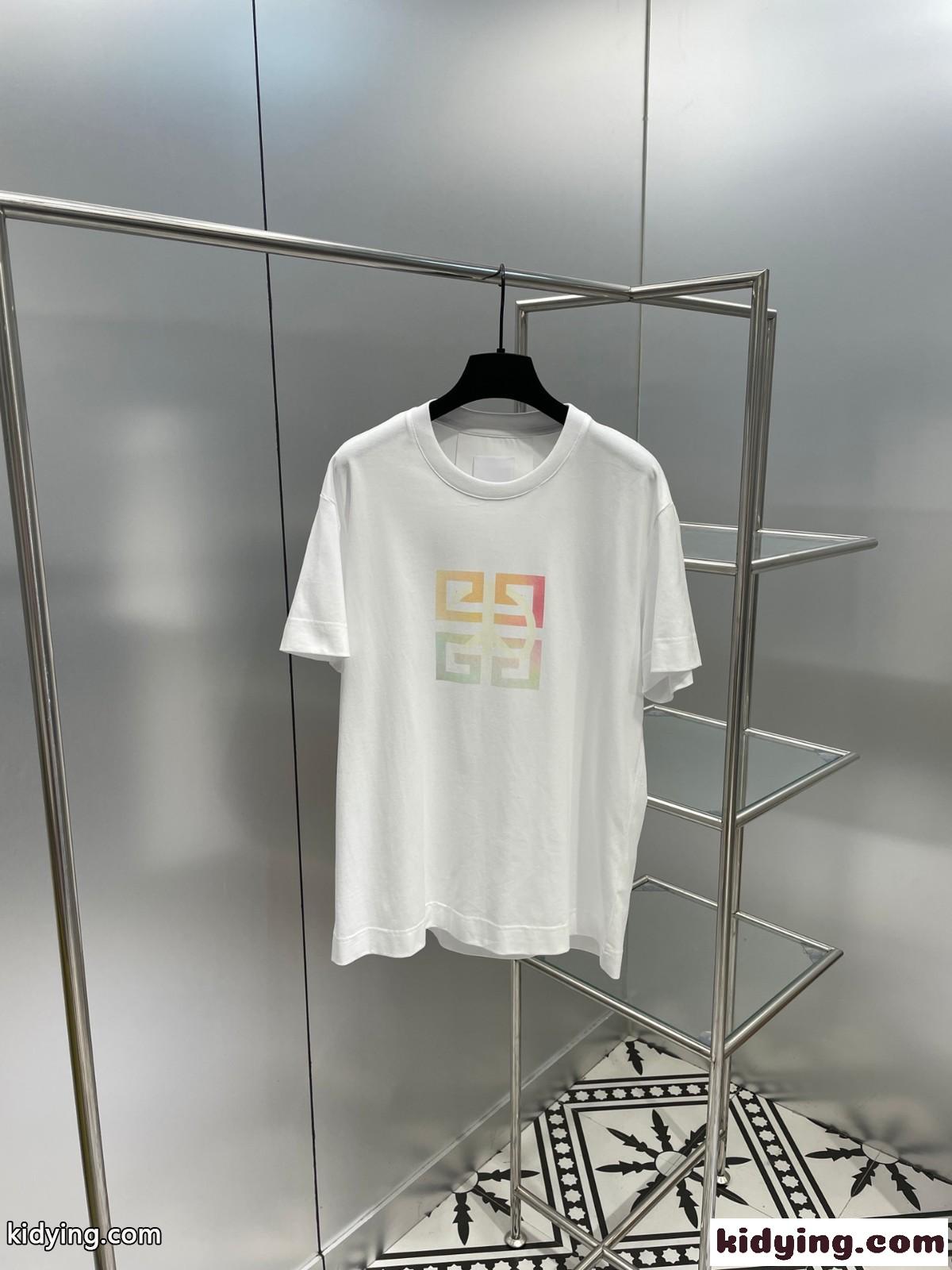 ユニセックス オーバーサイズ ロゴ プリント 半袖 トップス ジバンシィ Tシャツ コピー カジュアル おしゃれ-0