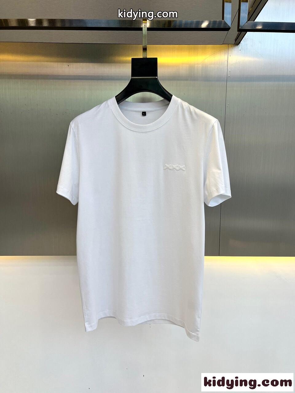 定番 合わせやすい クルーネック エルメネジルド・ゼニア Tシャツ コピー 半袖Tシャツ-2