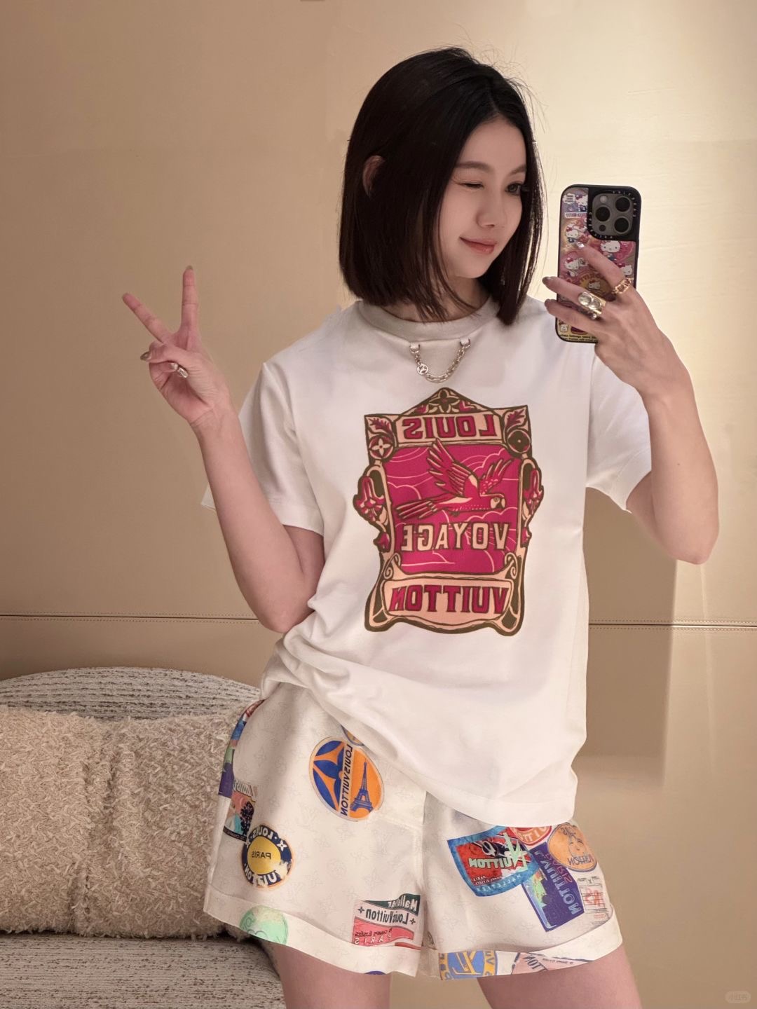 人気 目を引く パロットプリントTシャツ ルイ・ヴィトン 半袖Tシャツ コピー-3