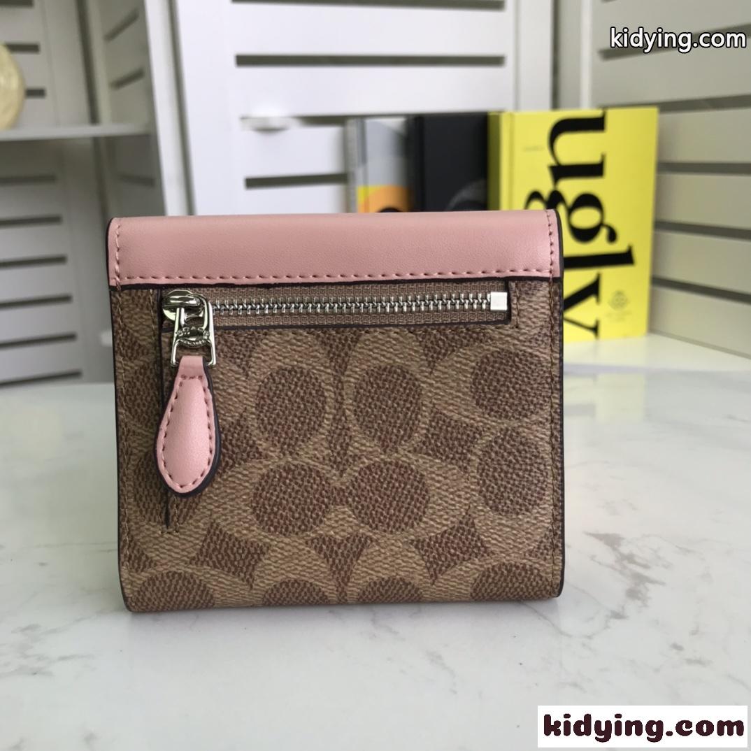 ミニ財布 レディース 可愛い おしゃれ コーチ 財布 コピー 人気 定番 ウォレット 三つ折り財布-2