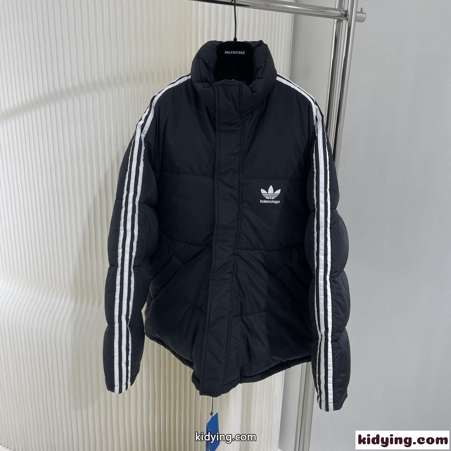 BALENCIAGA x ADIDAS ロゴ プリント バレンシアガ ダウンジャケット コピー ユニセックス-0