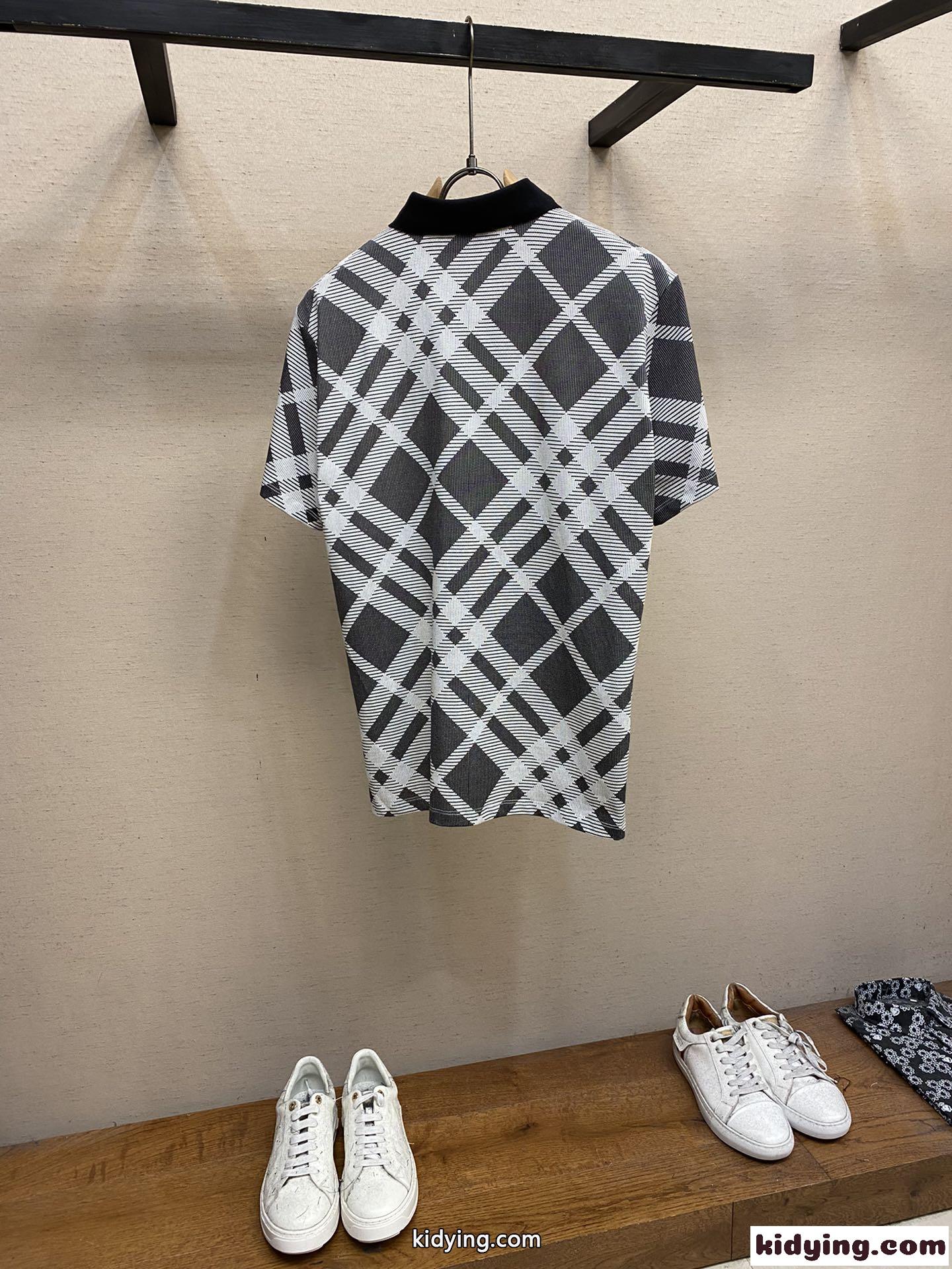 定番 チェック ポロシャツ バーバリー 半袖Tシャツ コピー ブラック-2