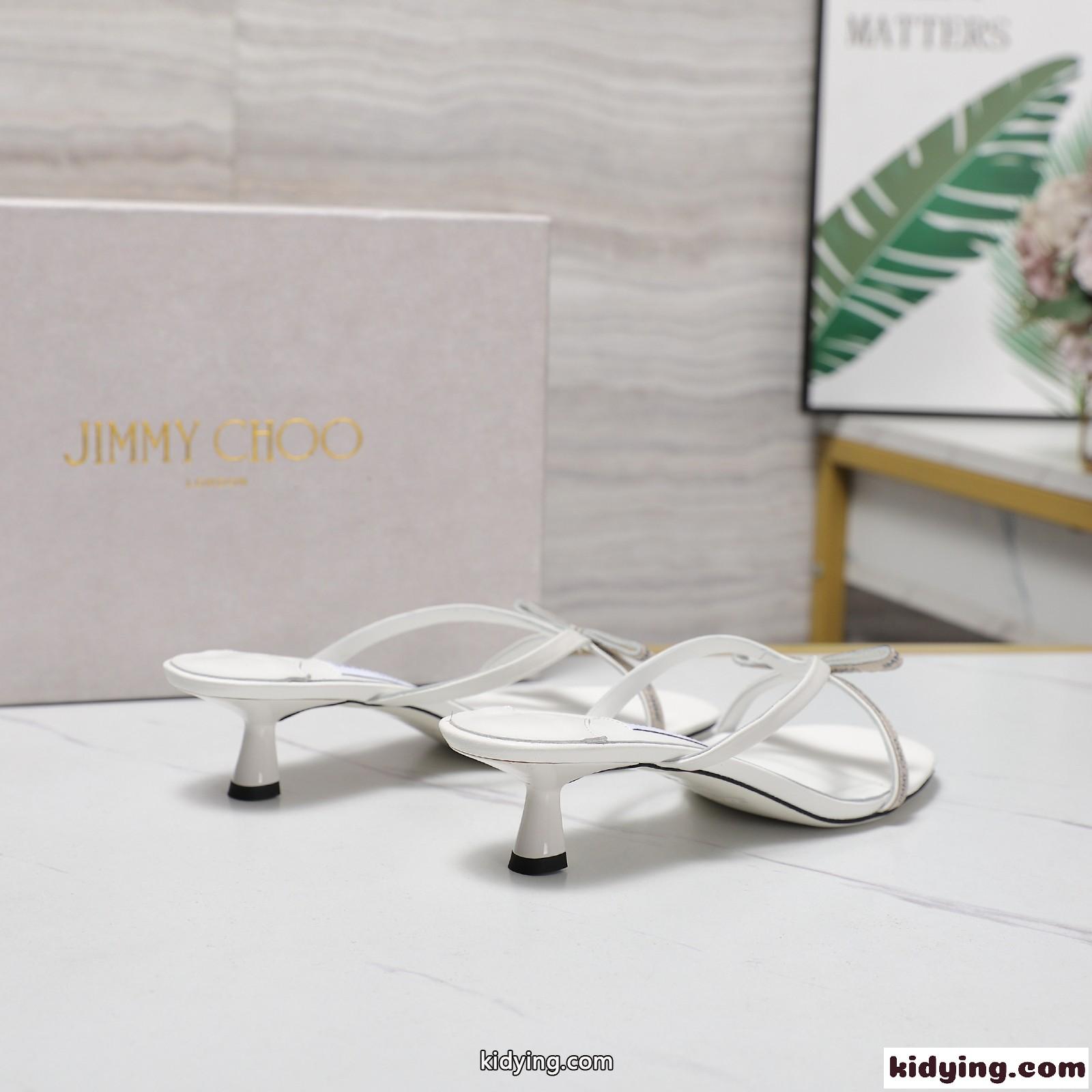 洗練された リボン付き シエラ ミュール45 N級品 ジミーチュウ サンダル スーパーコピー-4