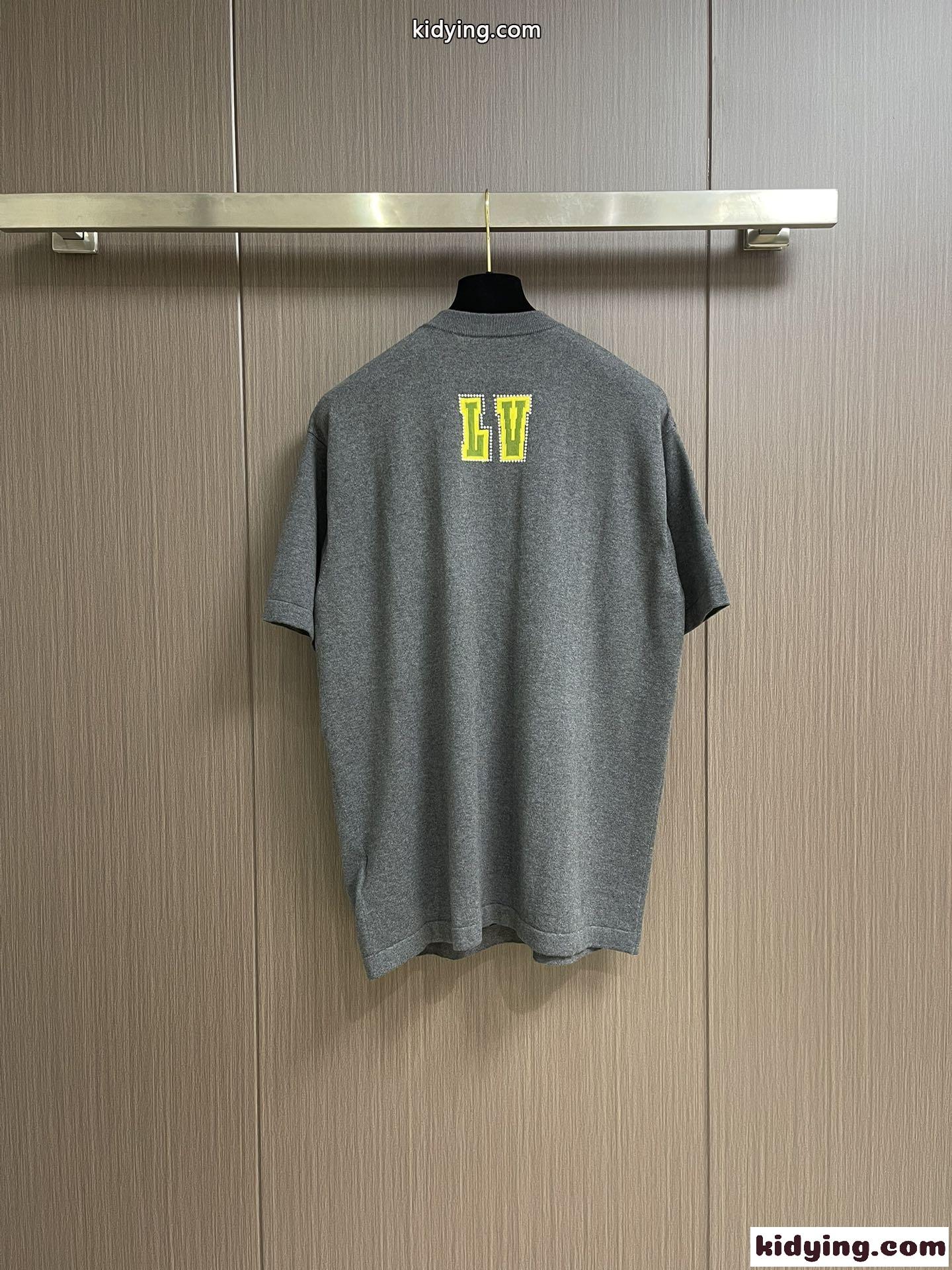 カジュアル ルイ・ヴィトン Tシャツ コピー エンベリッシュドショートスリーブコットンクルーネック-2
