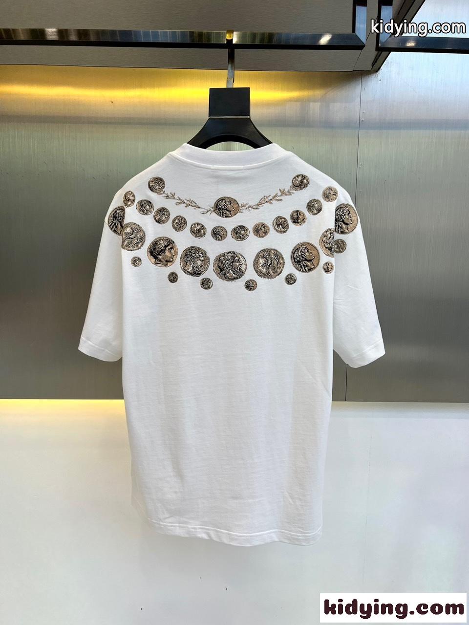 注目される おしゃれ コインプリント ドルチェ&ガッバーナ Tシャツ コピー 半袖 ホワイト-2