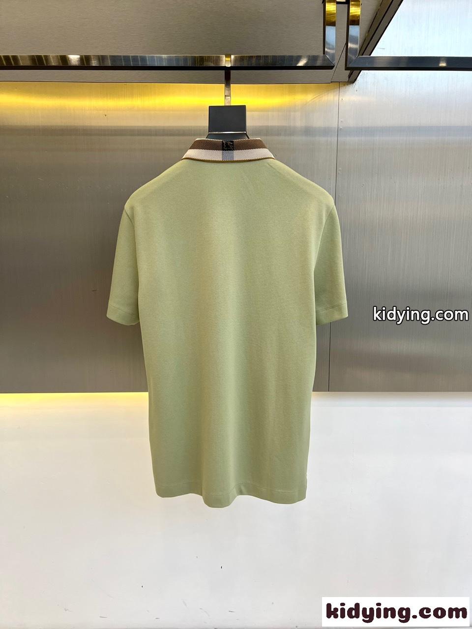定番 カジュアル コットンピケ ポロシャツ バーバリー Tシャツ コピー グリーン-4