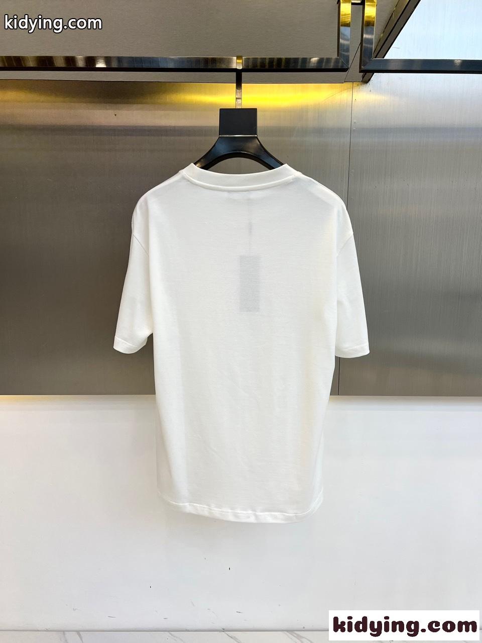 カジュアル ロゴ入り クルーネック 半袖Tシャツ クリスチャン・ディオール Tシャツ 偽物 ホワイト-3