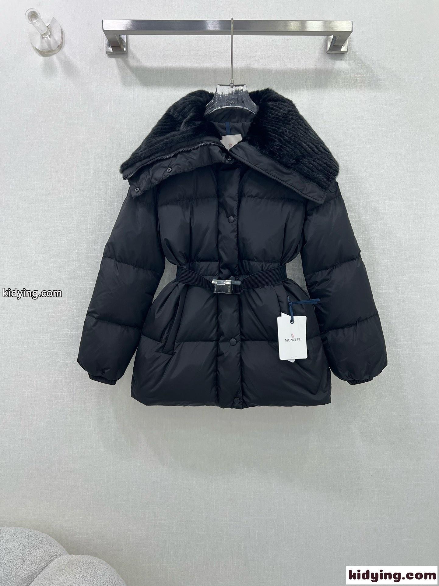 秋冬服 モンクレール 薄手 ダウンＮ級品 トップス 保温 暖かい アウター レディ ブラック-0