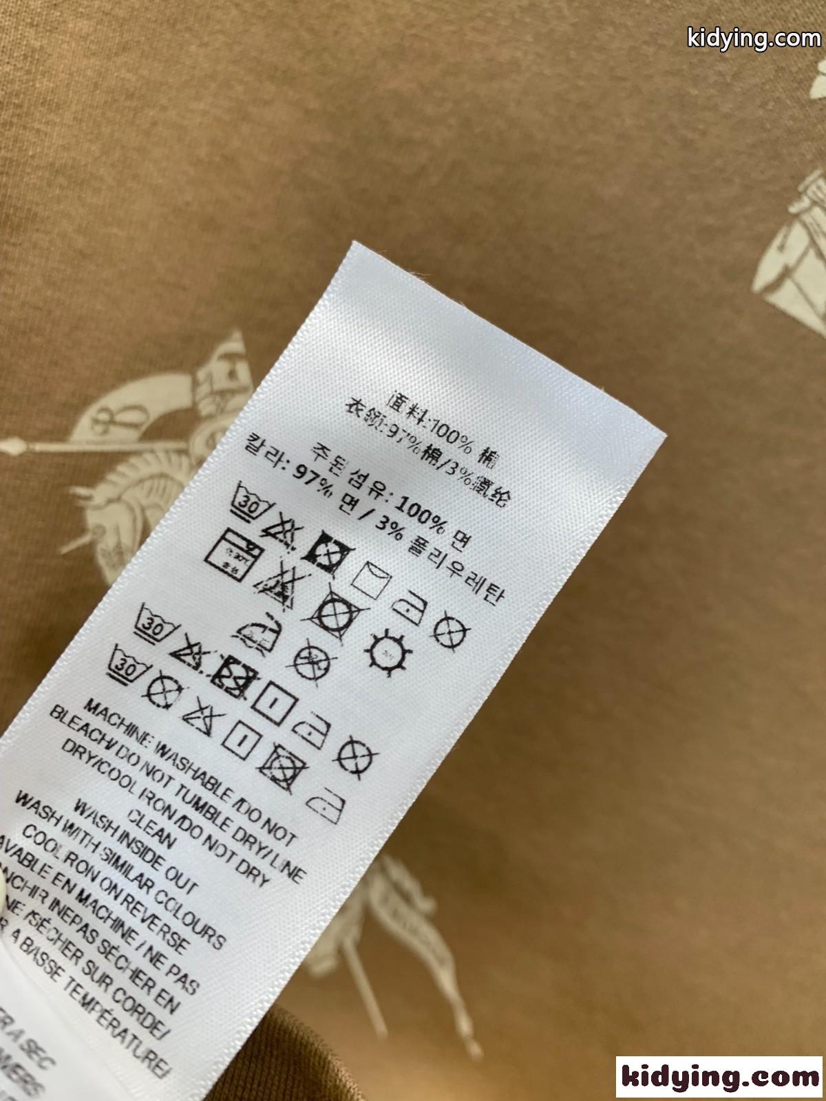 EKD コットンTシャツ バーバリー Tシャツ コピー 半袖 トップス カーキ-4