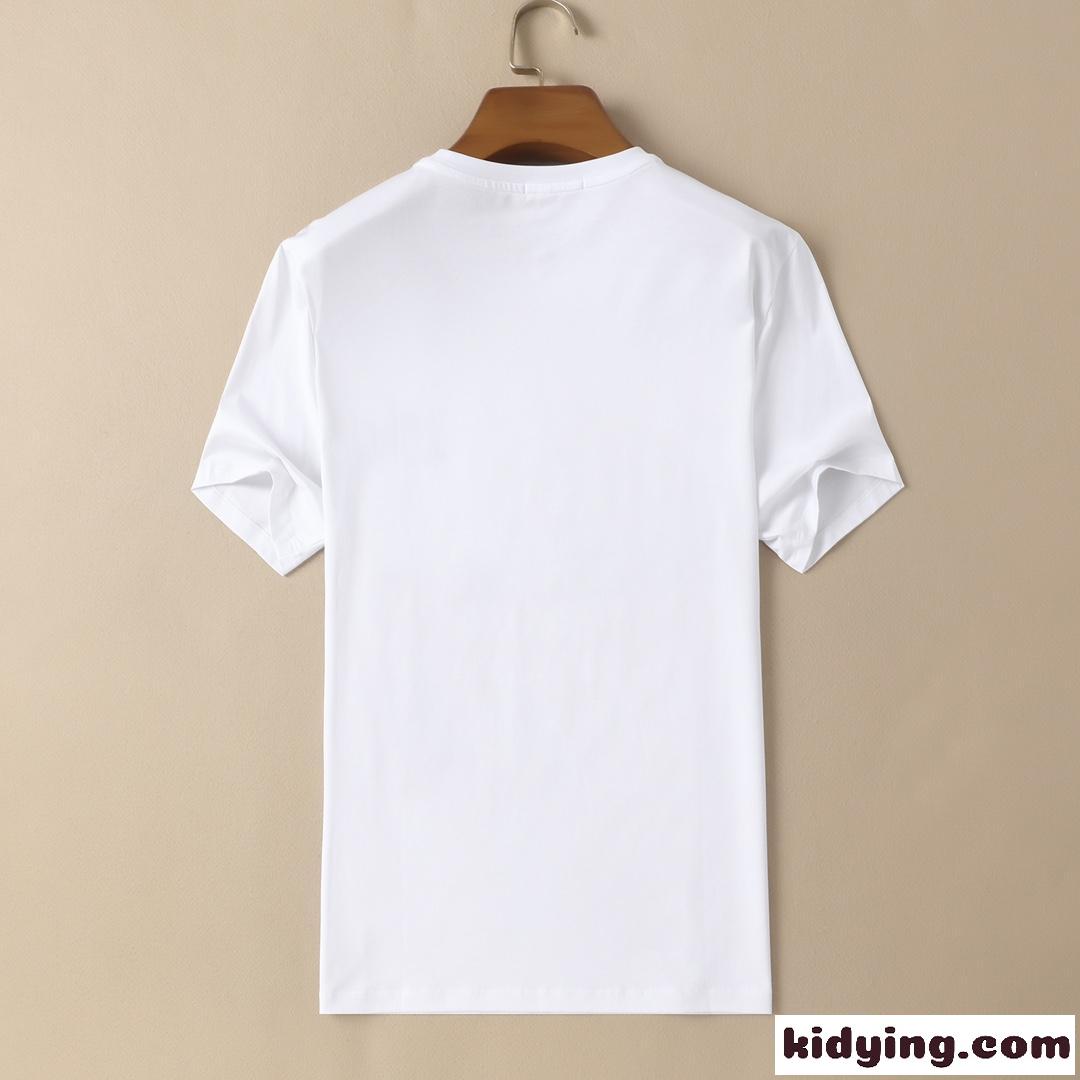 3色あり シンプル クルーネック おしゃれ 快適 通気 夏 トップス 半袖 ルイ・ヴィトン Tシャツ コピー ロゴ 柔らかい-3