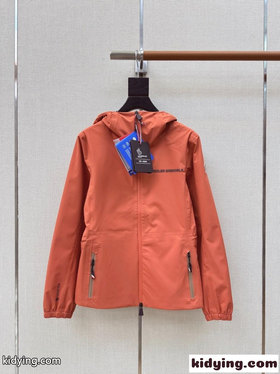 カジュアル スタイリッシュ フーデッドジャケット モンクレール ジャケット 偽物 オレンジ-2