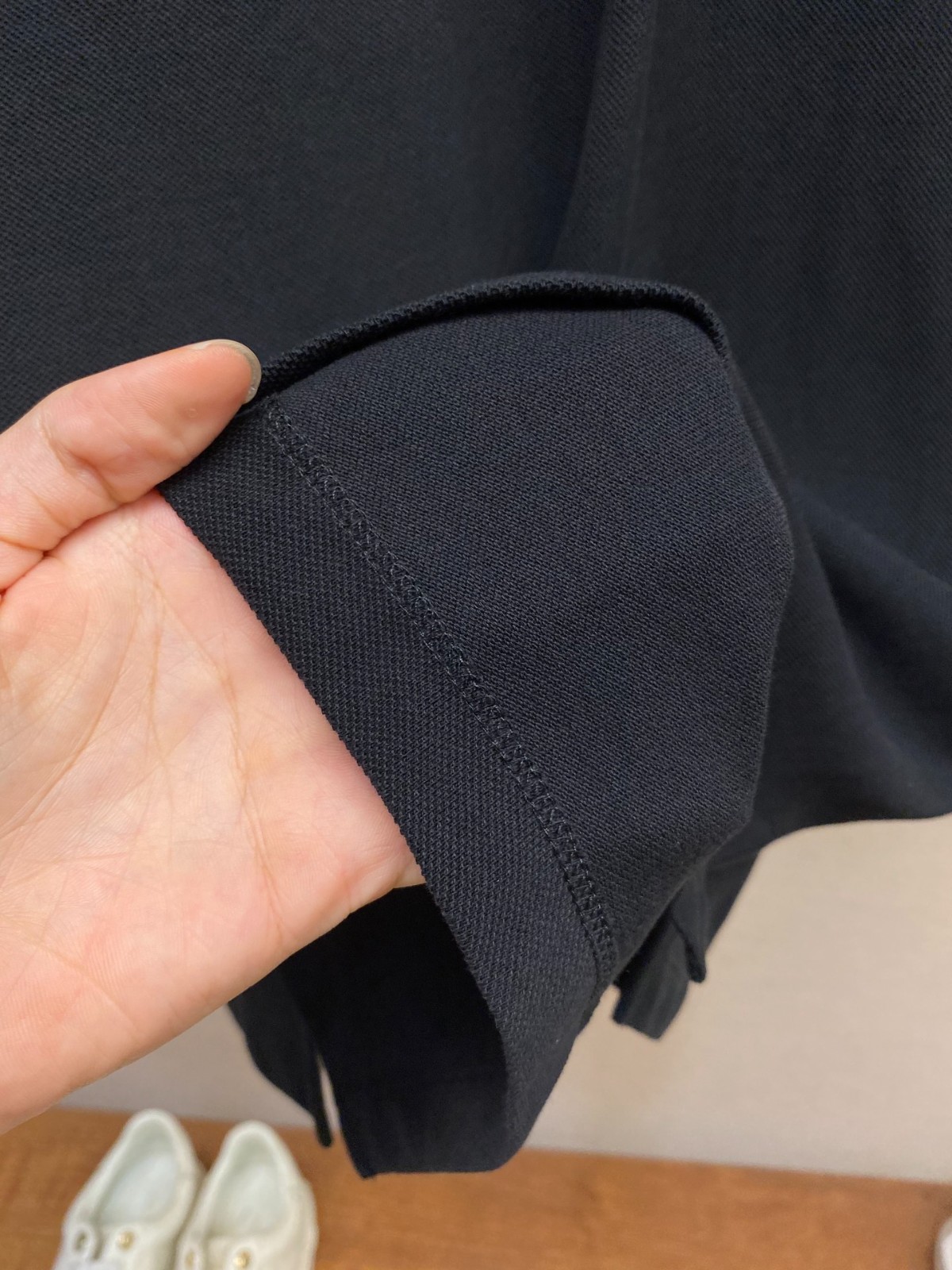 洗練された コットン ポロシャツ アルマーニ Tシャツ 偽物 ブラック-4