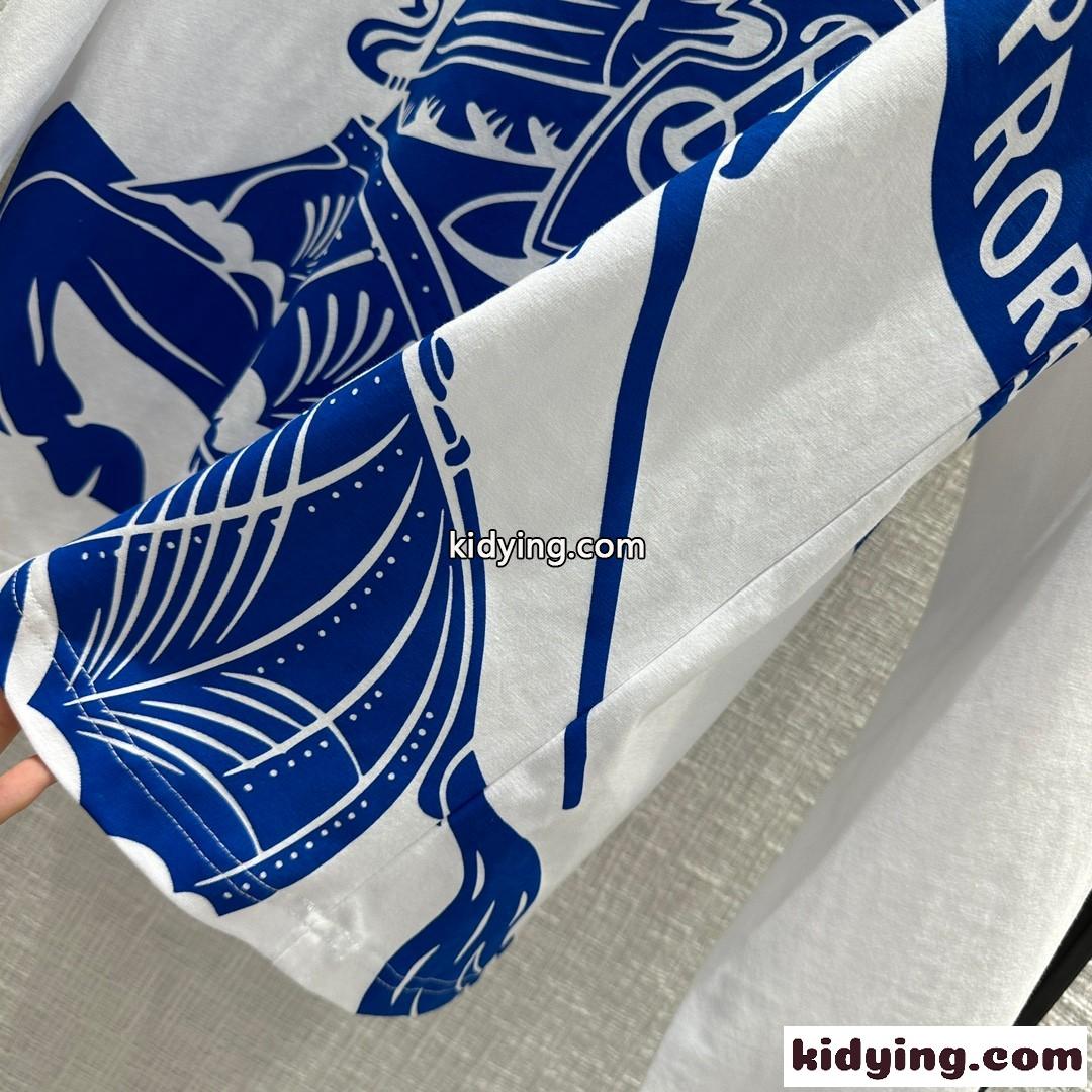 EKD コットン長袖Tシャツ バーバリー Tシャツ コピー クルーネック-3
