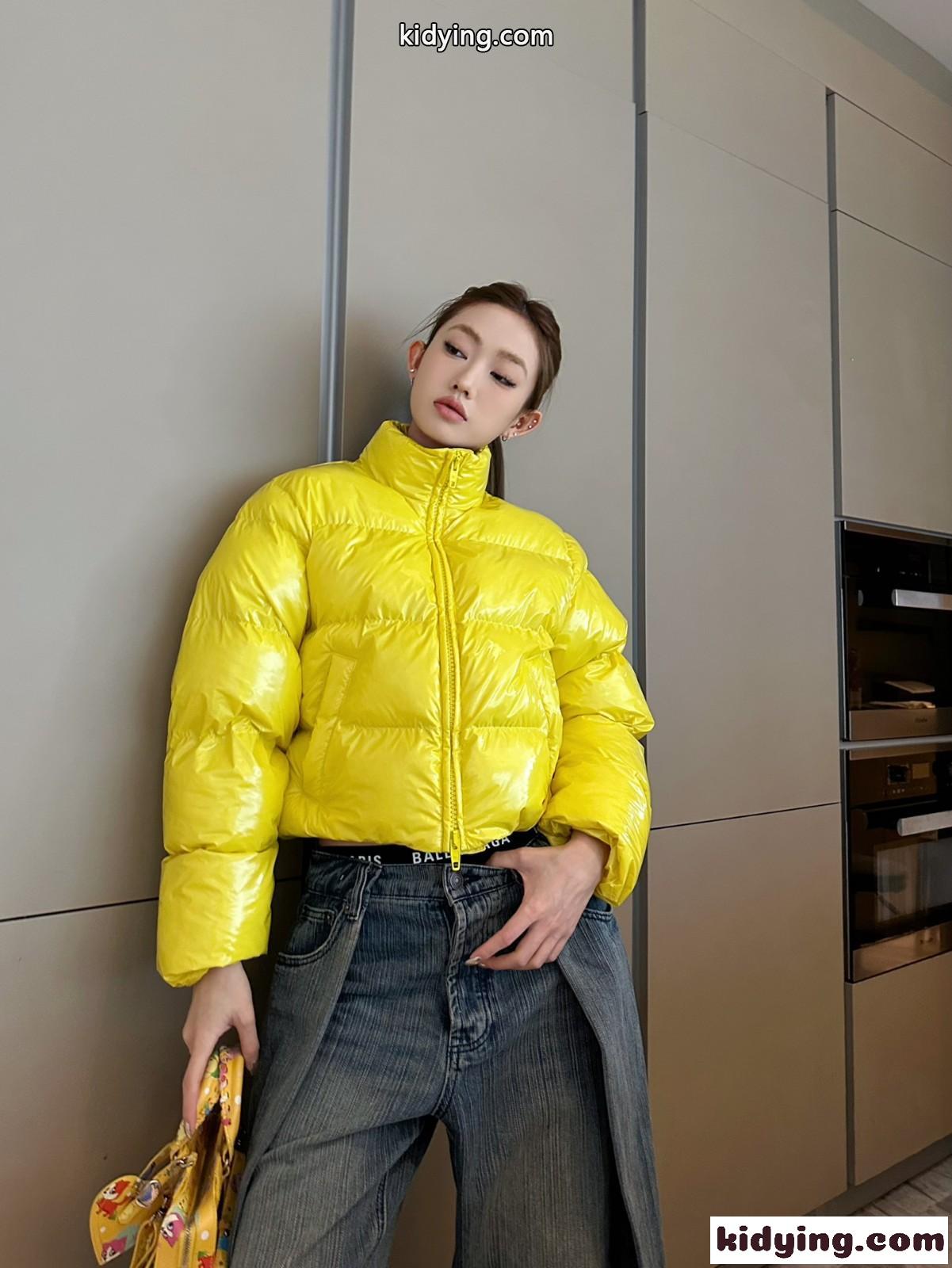 人気 SHRUNK PUFFER ジャケット バレンシアガ ダウンジャケット コピー イエロー-4