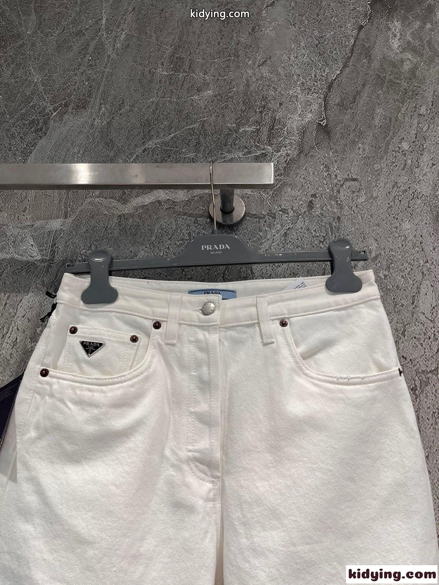 おしゃれ 定番 レディース デニムパンツ プラダ ジーンズ コピー ホワイト-0