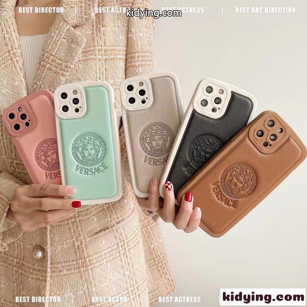 5色あり 可愛い おしゃれ レザー 携帯カバー ヴェルサーチェ アイフォンケース コピー スマートフォンケース-1