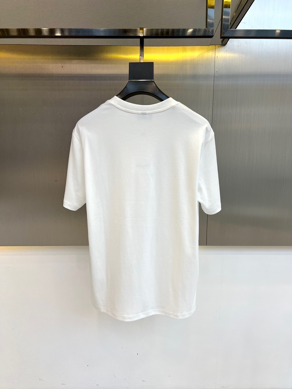 シンプル 上品 コットン クルーネック エルメス Tシャツ 偽物 半袖トップス ホワイト-3