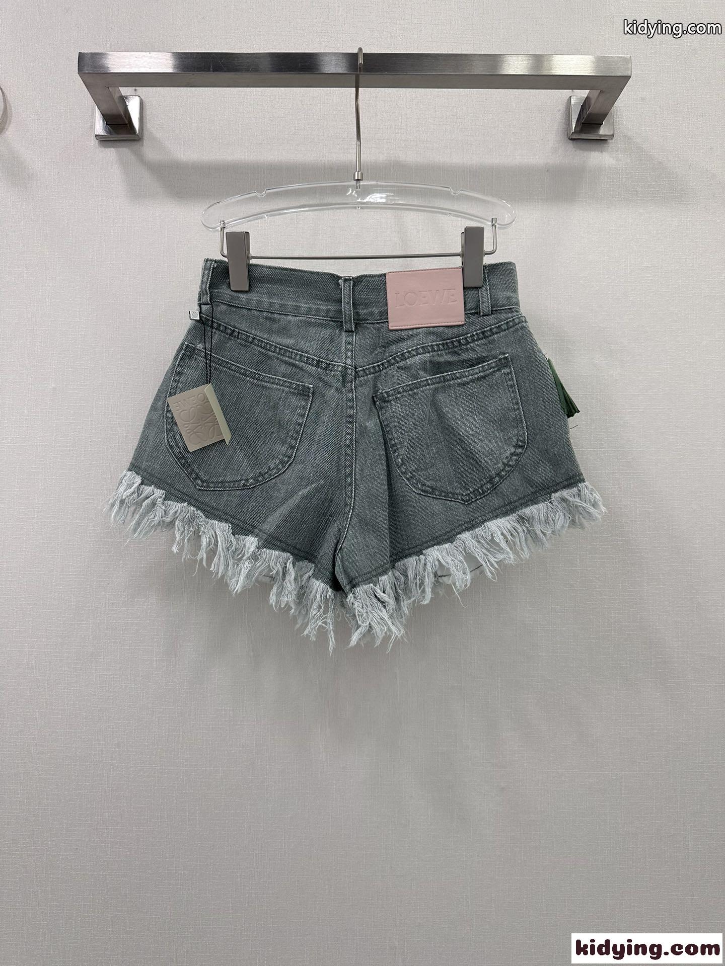 おしゃれ デニム ショーツ ロエベ パンツ コピー ショートパンツ-4