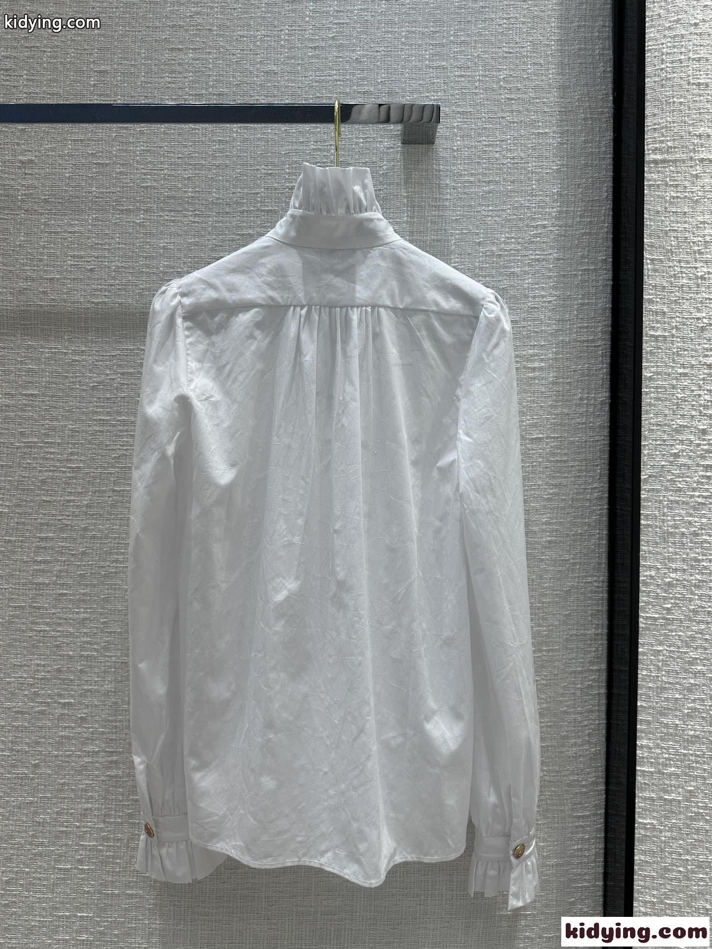 可愛い フェミニン フリル シャネル シャツ 偽物 レディース ファッション-4