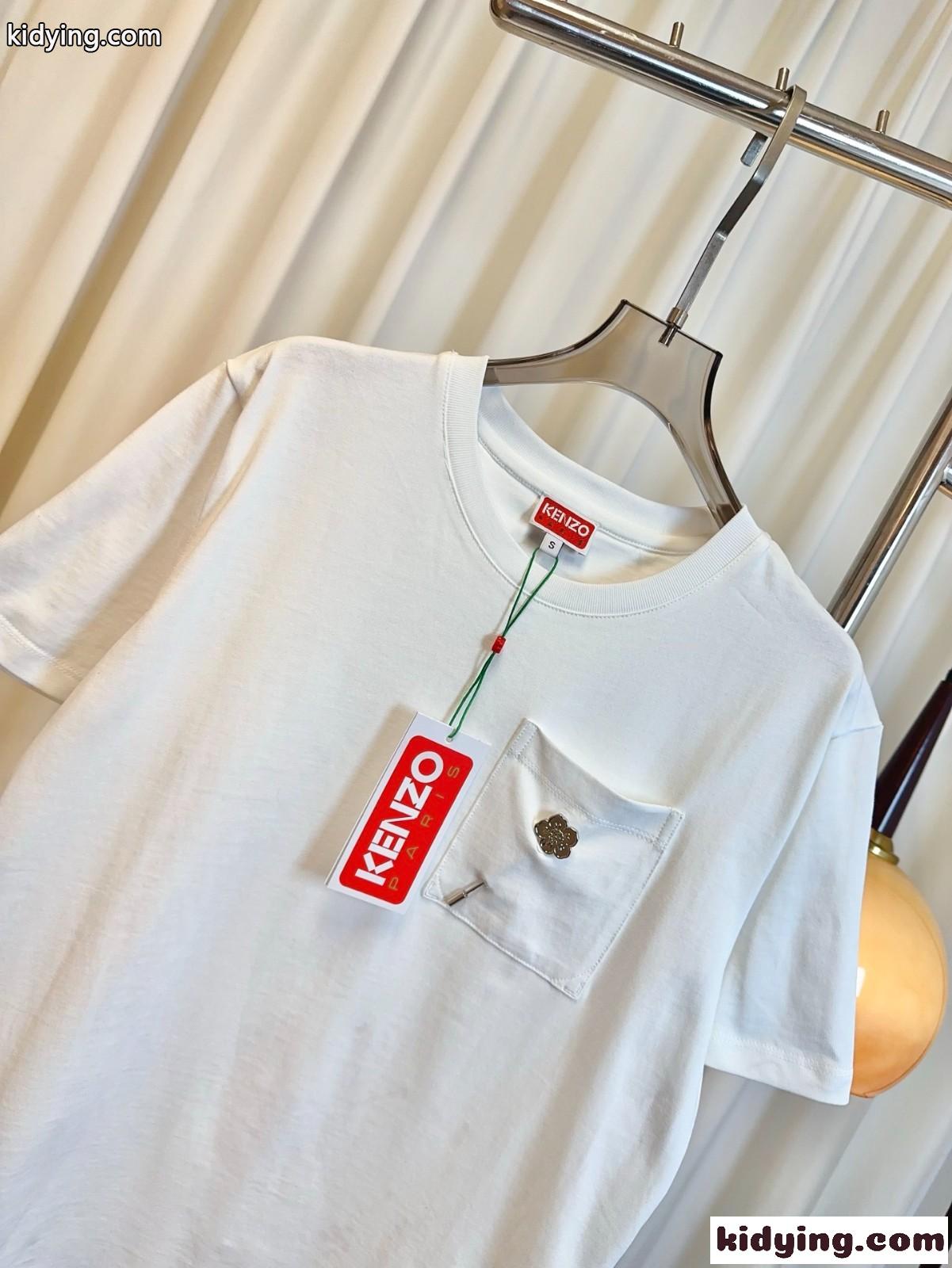 カジュアル ルーズフィット 半袖Tシャツ ケンゾー Tシャツ コピー ホワイト-2